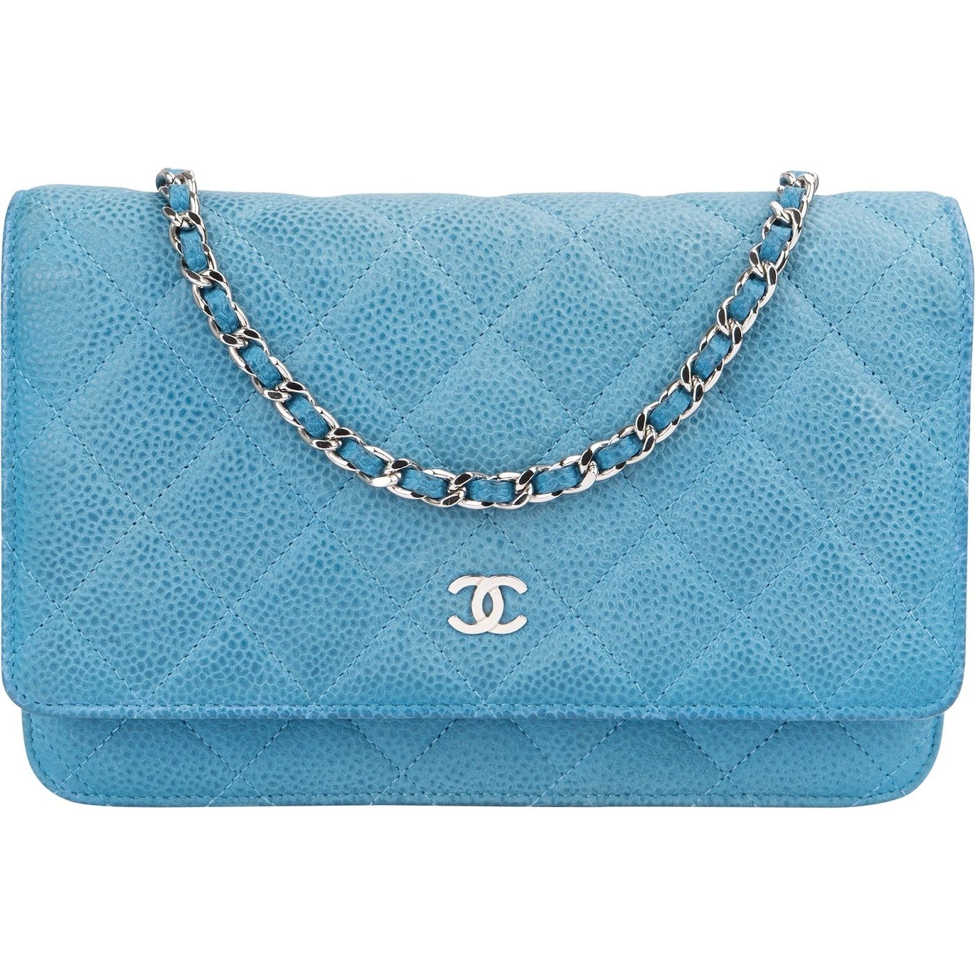 Chanel Quilted Caviar Leather Wallet On Chain Crossbody Bag