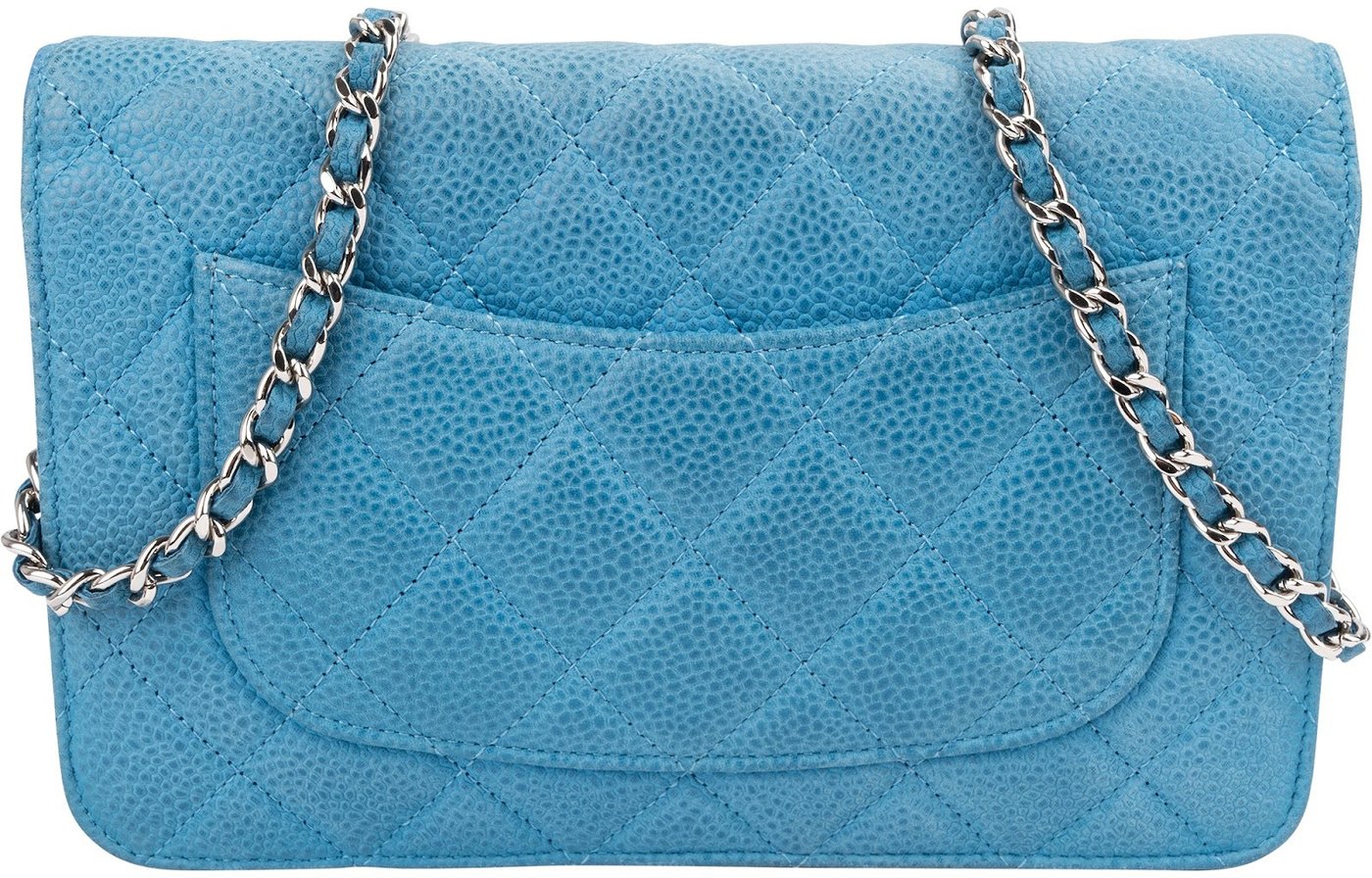 Chanel Quilted Caviar Leather Wallet On Chain Crossbody Bag
