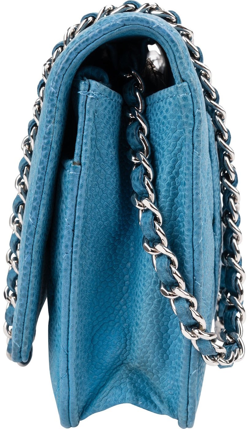 Chanel Quilted Caviar Leather Wallet On Chain Crossbody Bag