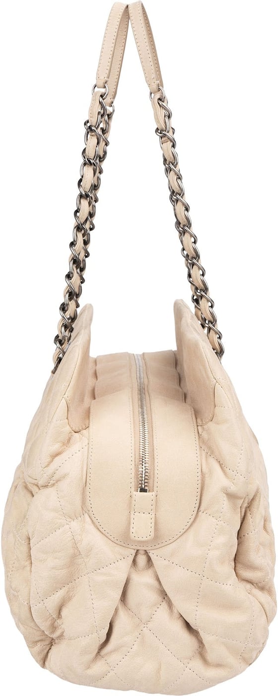 Chanel Quilted Iridescent Calfskin Bowling CC Shoulder Bag