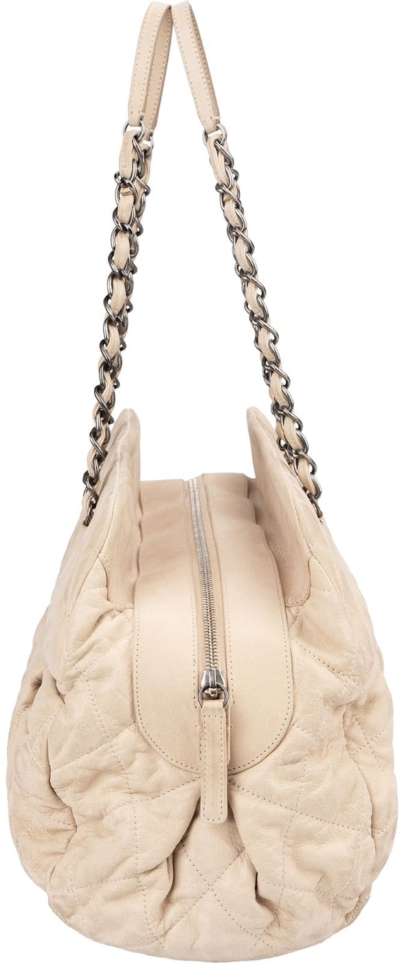 Chanel Quilted Iridescent Calfskin Bowling CC Shoulder Bag