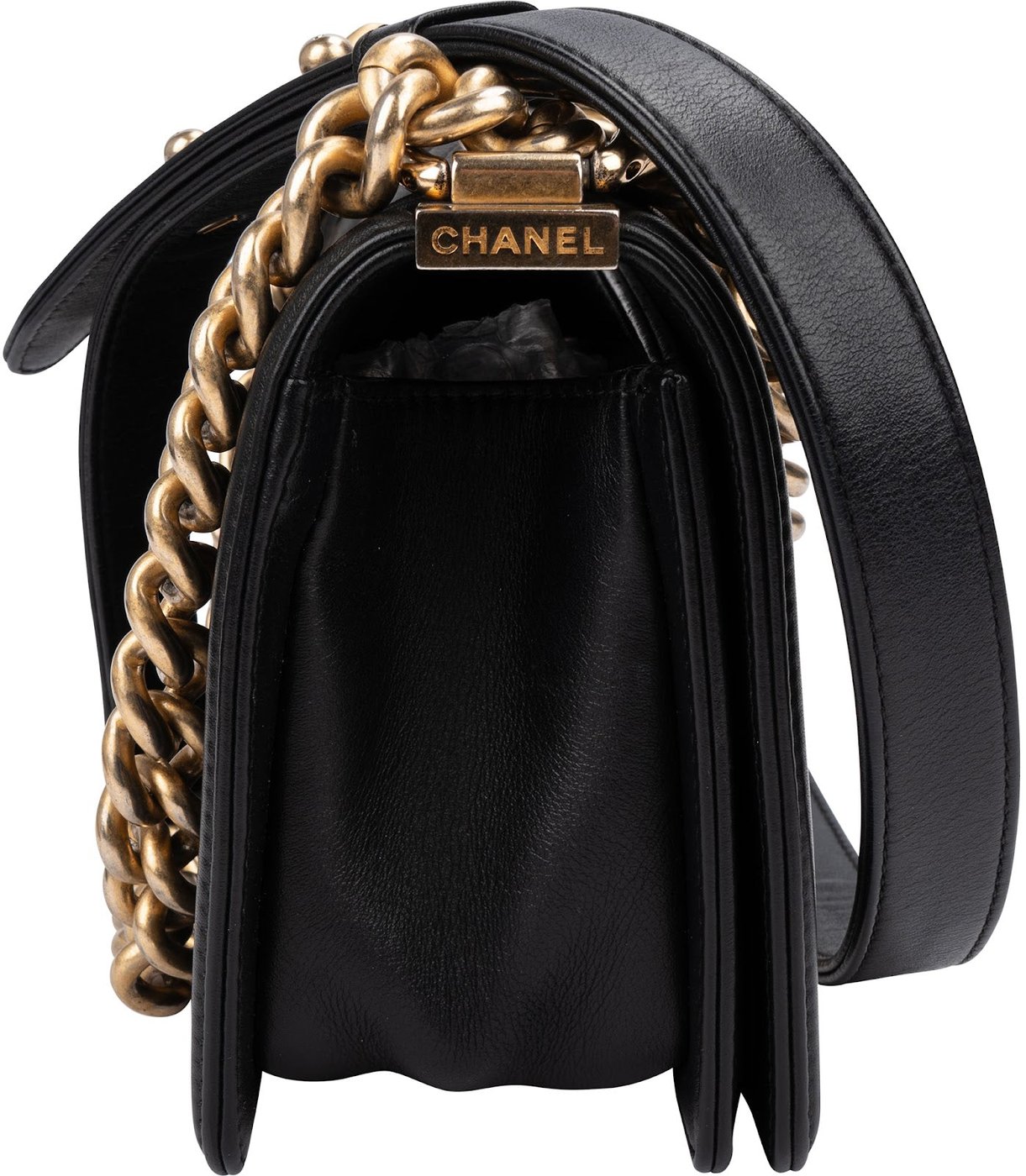 Chanel Quilted Calfskin Small Boy Single Flap Crossbody Bag