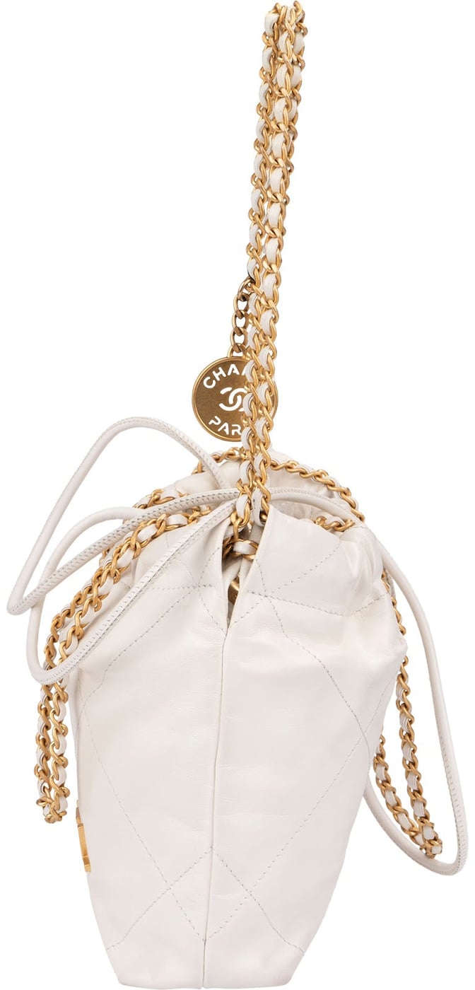 Chanel 22 Quilted Calfskin Drawstring Crossbody Shoulder Bag