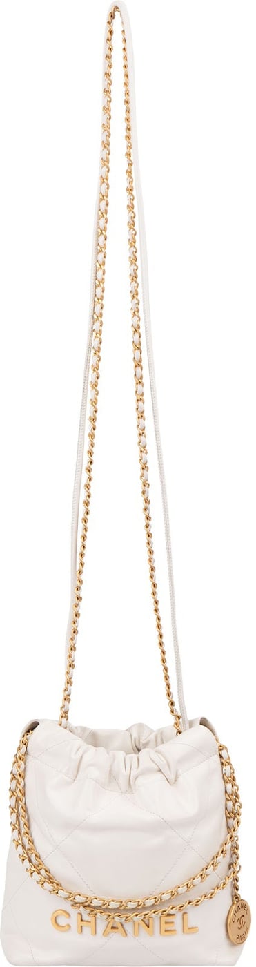 Chanel 22 Quilted Calfskin Drawstring Crossbody Shoulder Bag