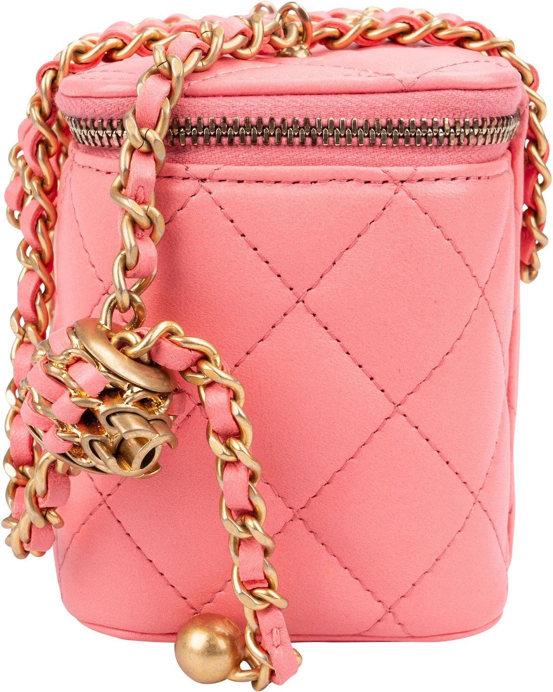 Chanel Quilted Lambskin CC Vanity Adjustable Chain Crossbody Bag