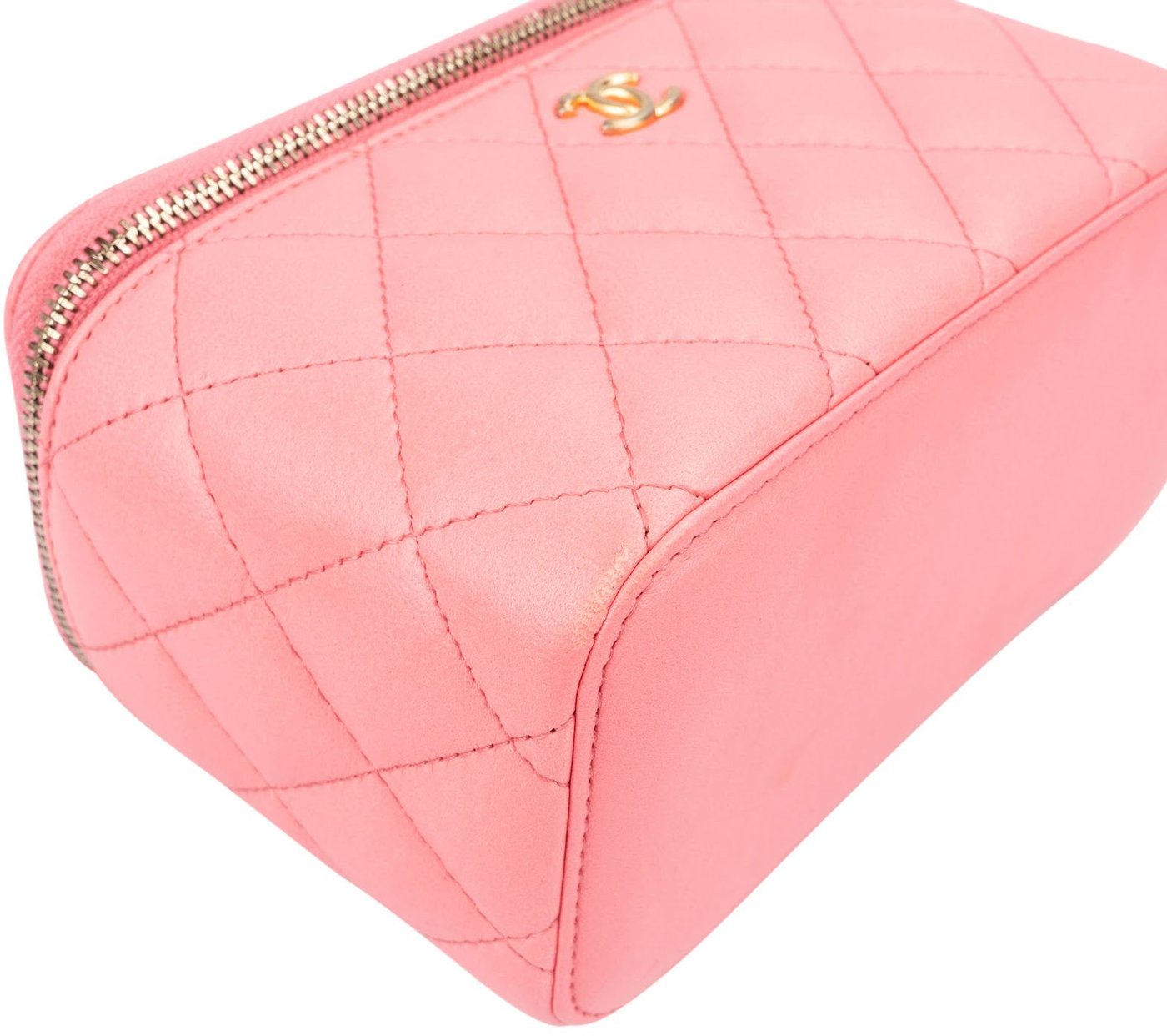 Chanel Quilted Lambskin CC Vanity Adjustable Chain Crossbody Bag