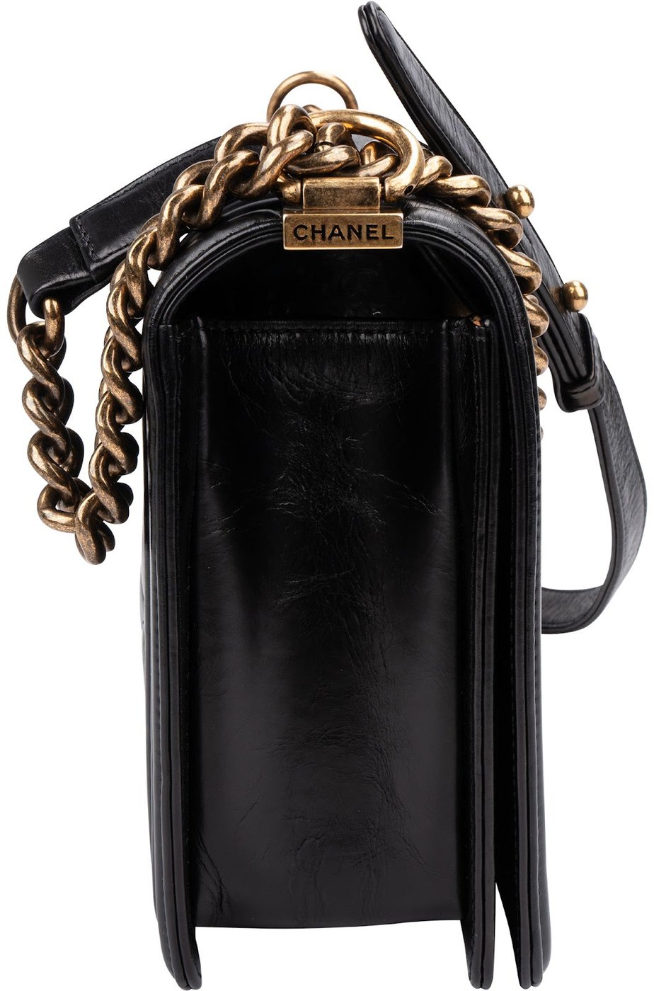Chanel Quilted Crinkled Calfskin Limited "A Tale from Paris to Salzburg" Large Boy Crossbody Bag