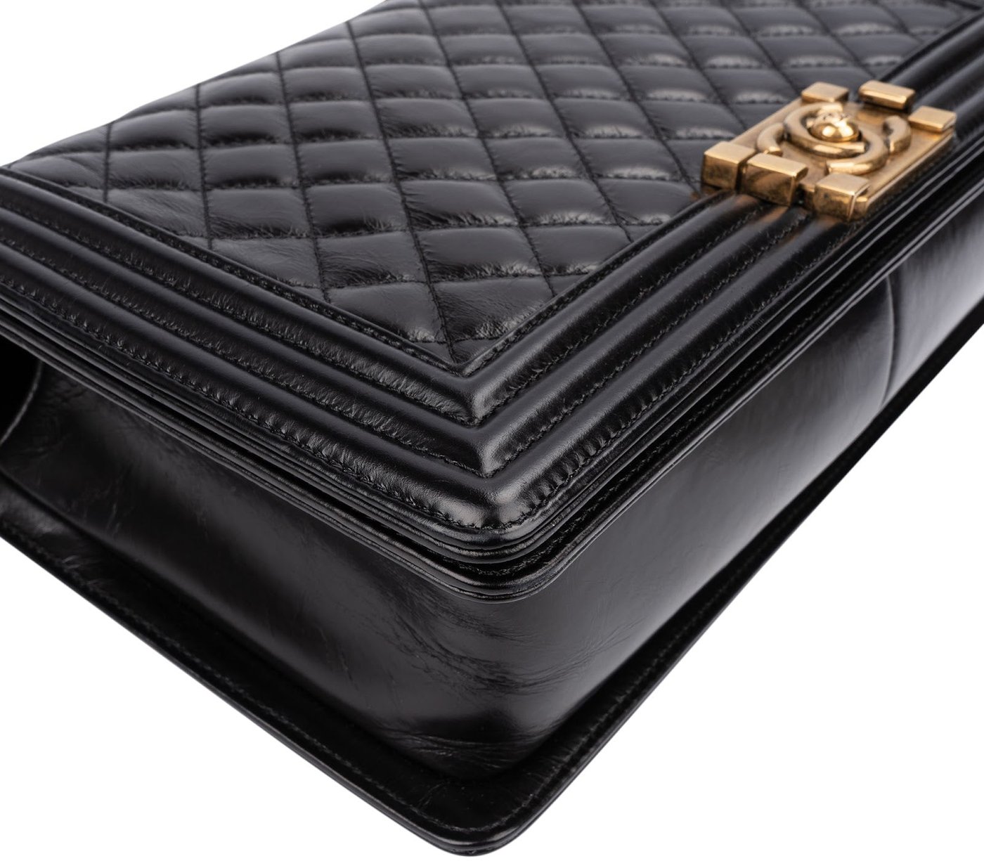 Chanel Quilted Crinkled Calfskin Limited "A Tale from Paris to Salzburg" Large Boy Crossbody Bag