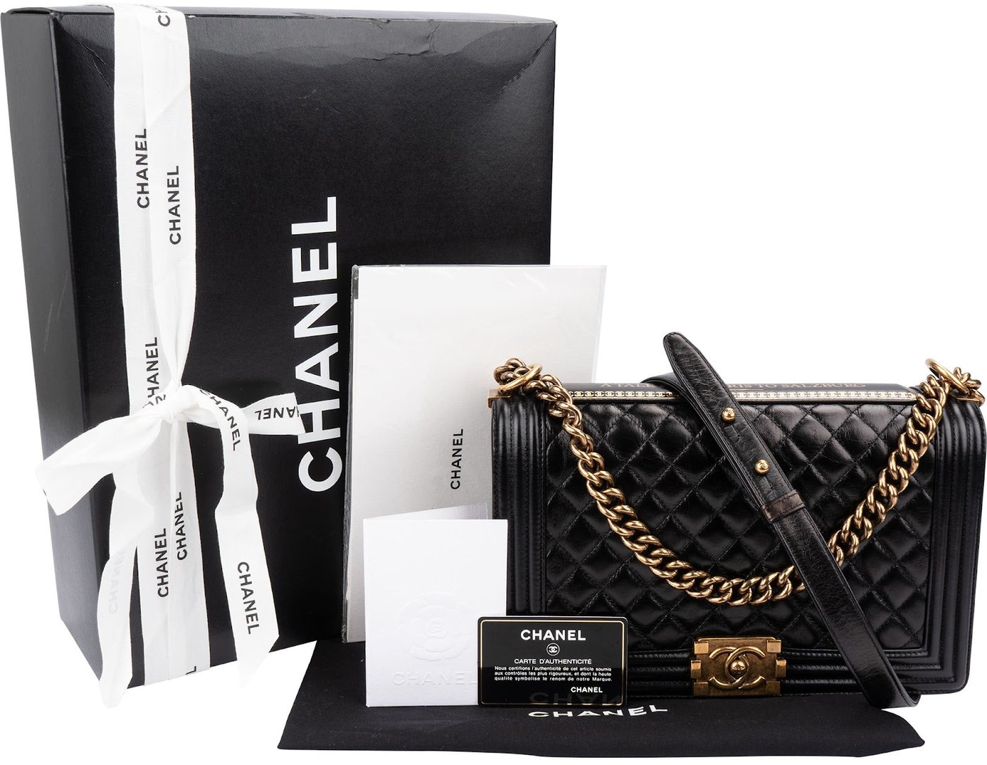 Chanel Quilted Crinkled Calfskin Limited "A Tale from Paris to Salzburg" Large Boy Crossbody Bag