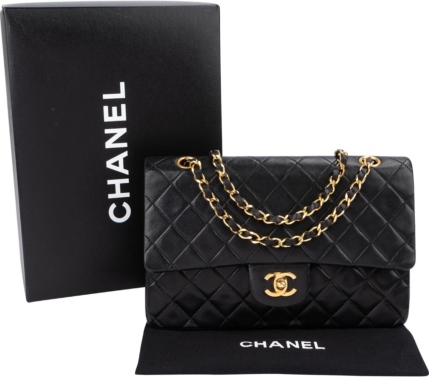 Chanel Quilted Lambskin 24K Gold Medium Double Flap Shoulder Bag