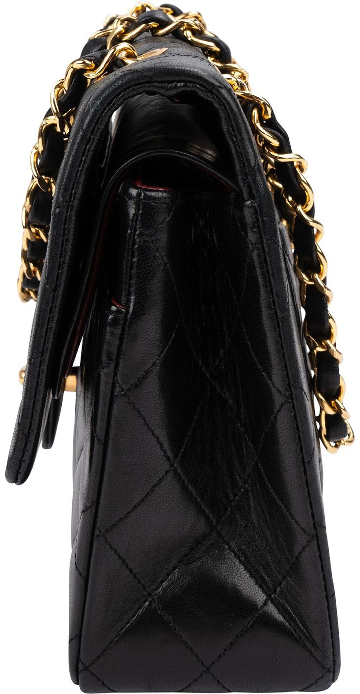 Chanel Quilted Lambskin 24K Gold Medium Double Flap Shoulder Bag
