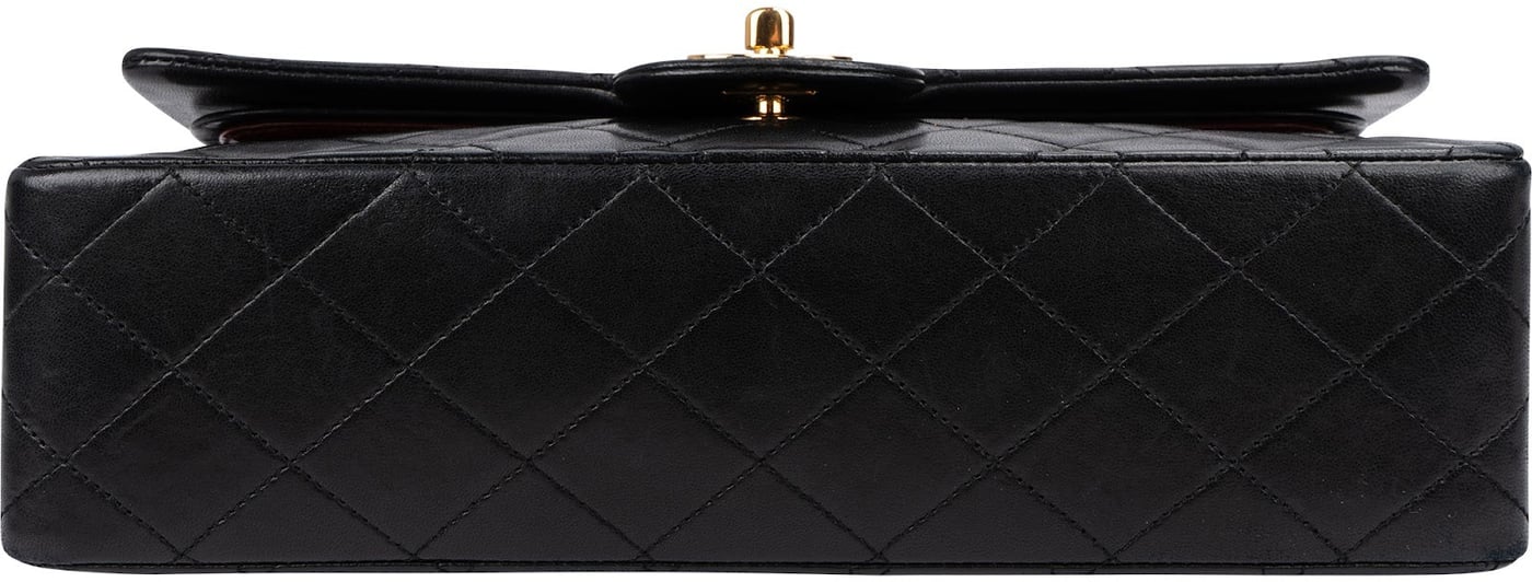 Chanel Quilted Lambskin 24K Gold Medium Double Flap Shoulder Bag