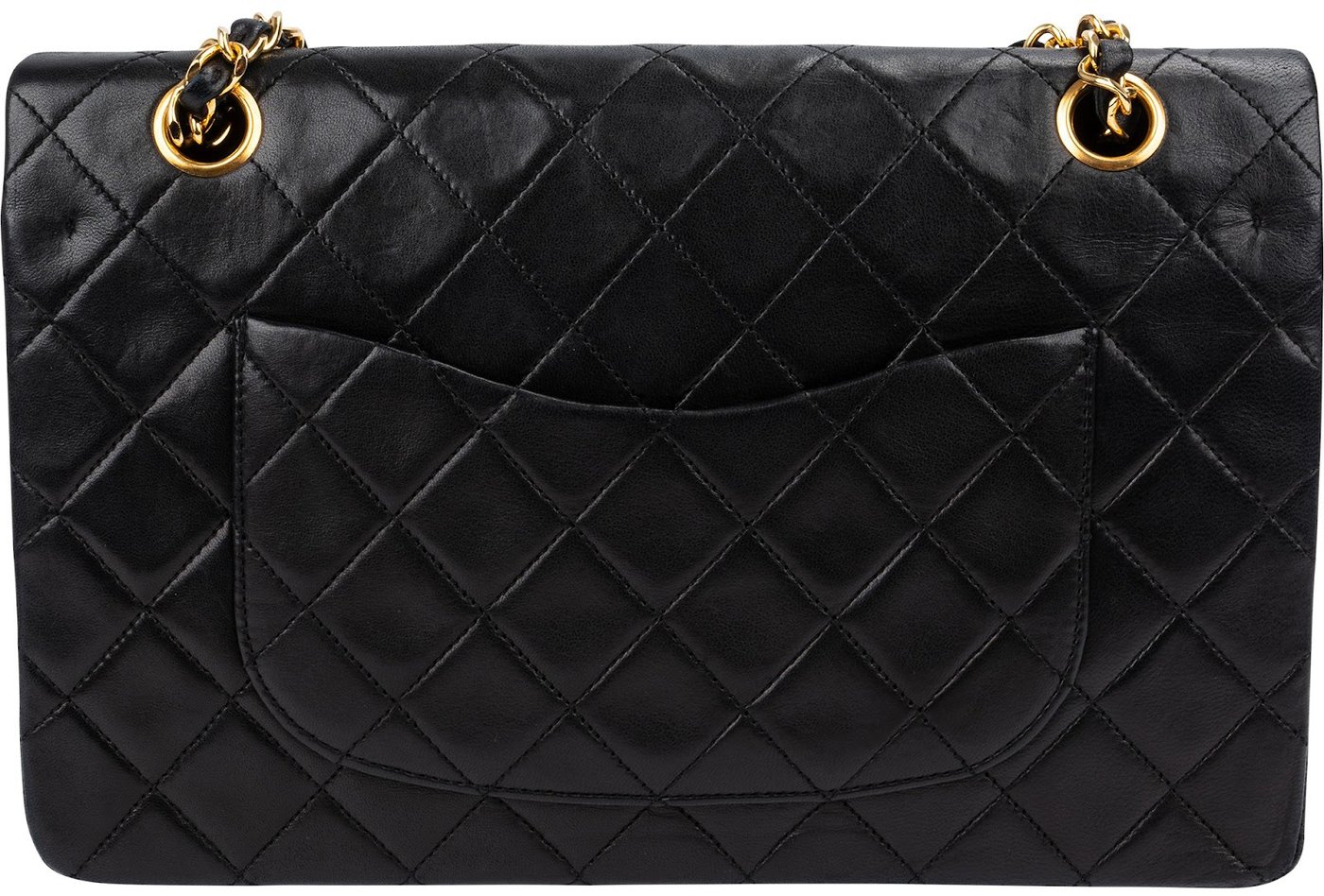 Chanel Quilted Lambskin 24K Gold Medium Double Flap Shoulder Bag