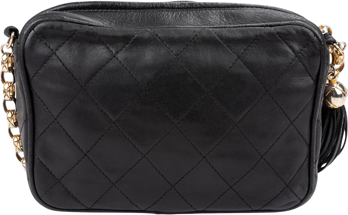 Chanel Quilted Lambskin Tassel Camera Crossbody Bag