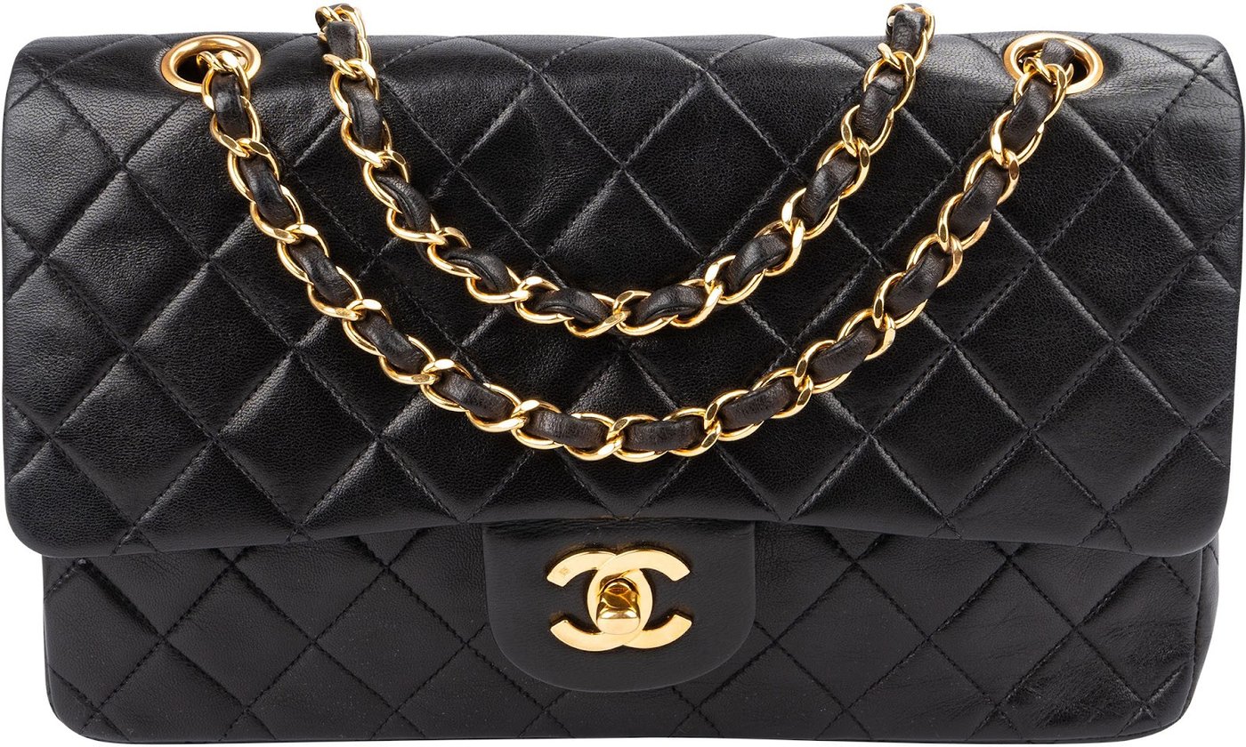 Chanel Quilted Lambskin 24K Gold Medium Double Flap Shoulder Bag