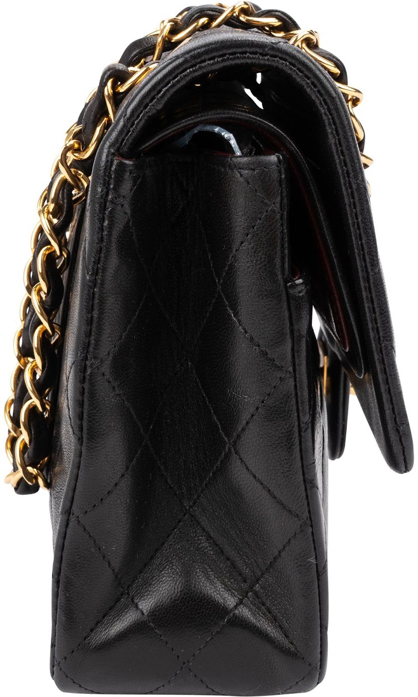 Chanel Quilted Lambskin 24K Gold Medium Double Flap Shoulder Bag