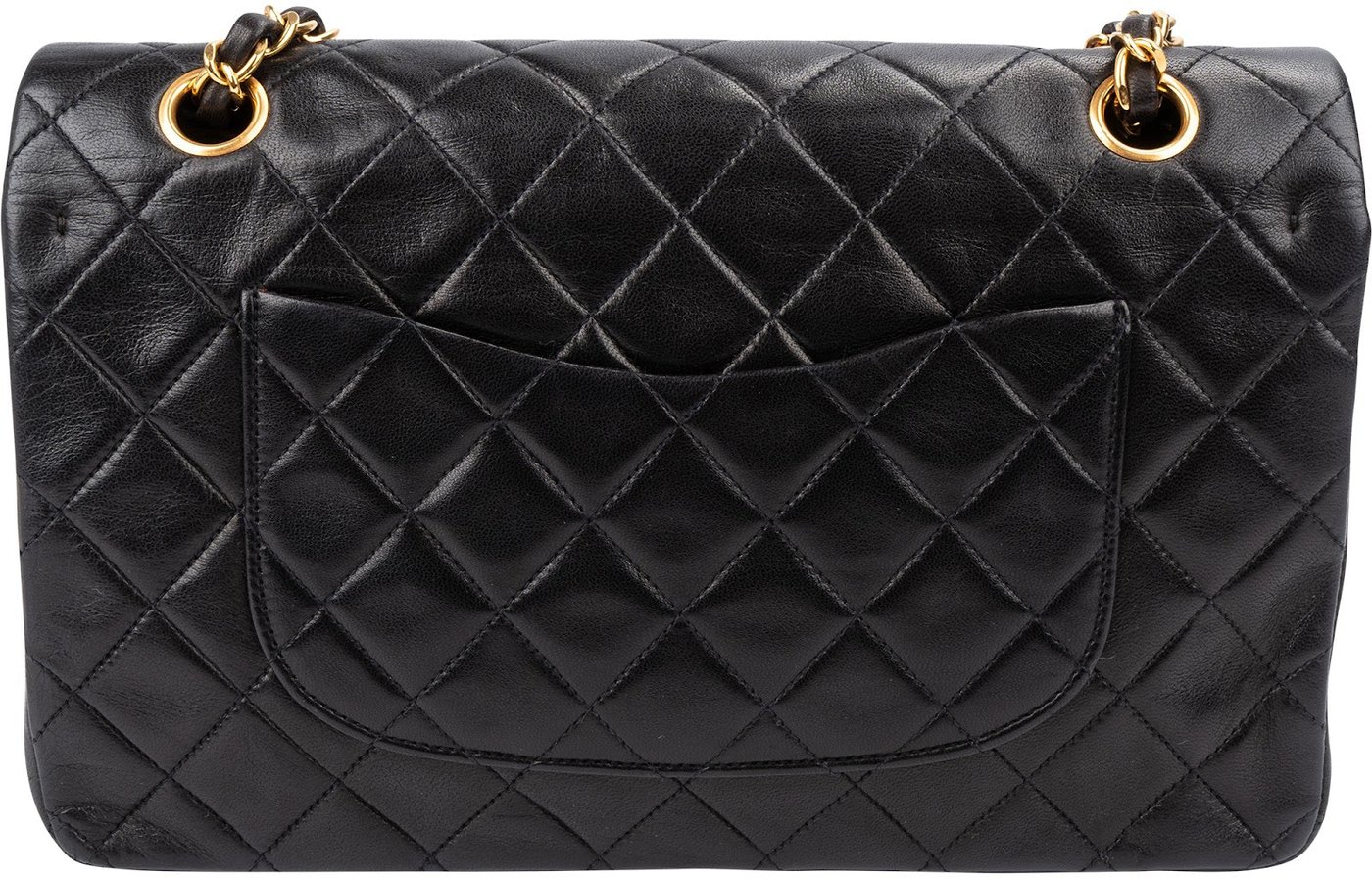 Chanel Quilted Lambskin 24K Gold Medium Double Flap Shoulder Bag