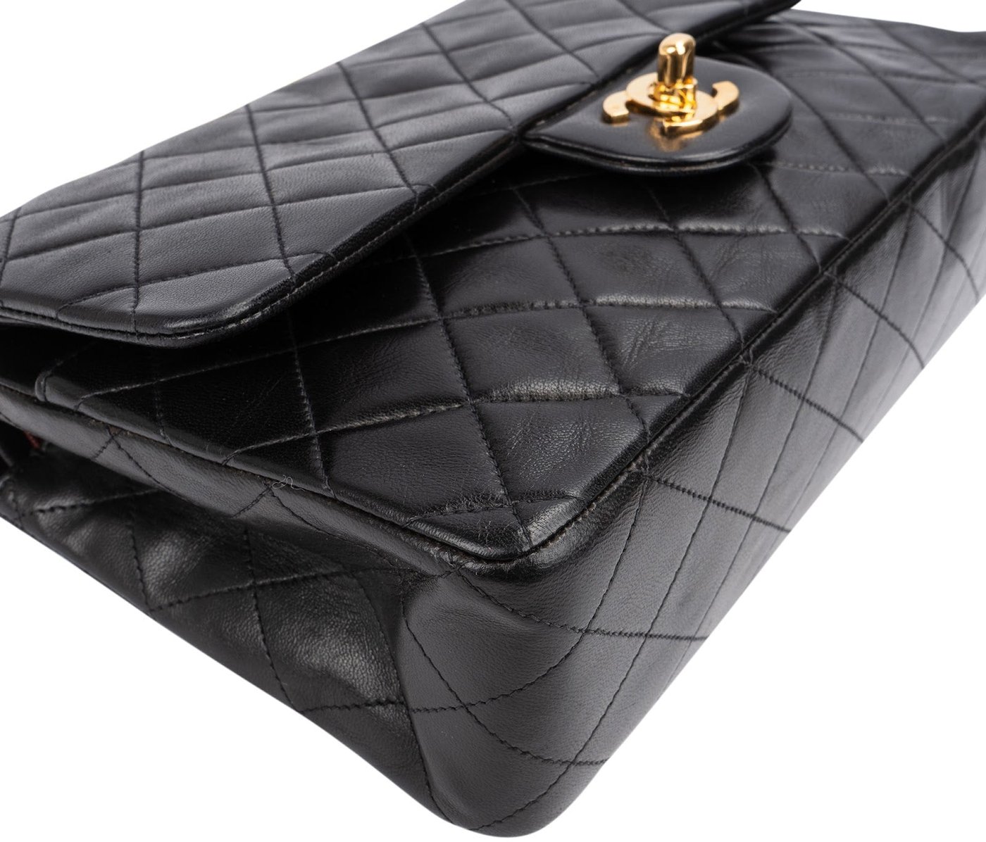 Chanel Quilted Lambskin 24K Gold Medium Double Flap Shoulder Bag
