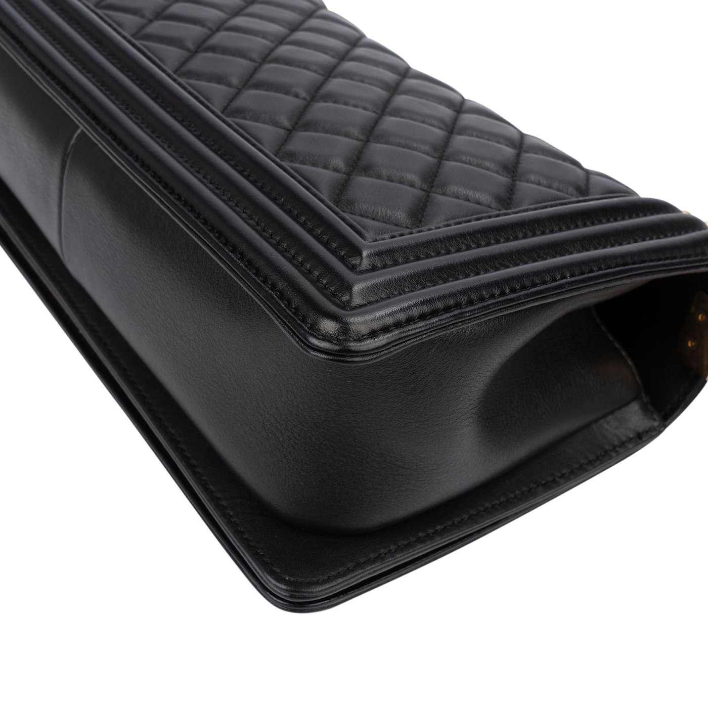 Chanel Quilted Lambskin Single Flap Medium Boy Crossbody Bag