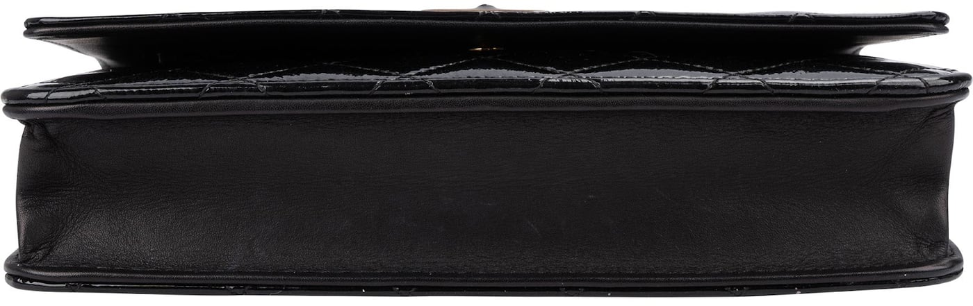 Chanel Quilted Patent Leather 2.55 Wallet On Chain Crossbody Bag