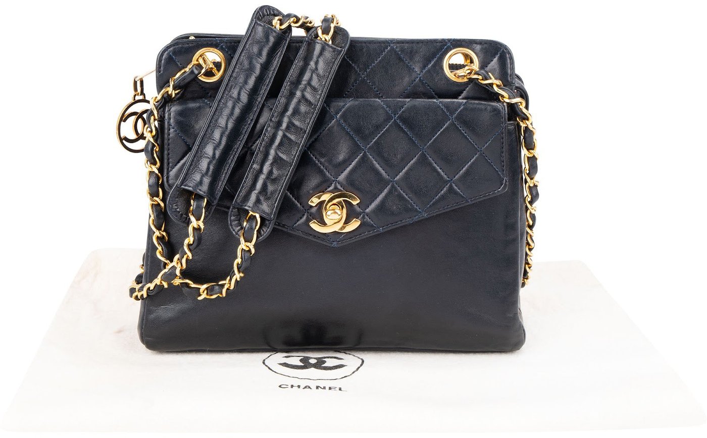 Chanel Quilted Lambskin 24K Gold Vintage Front Pocket Camera Shoulder Bag