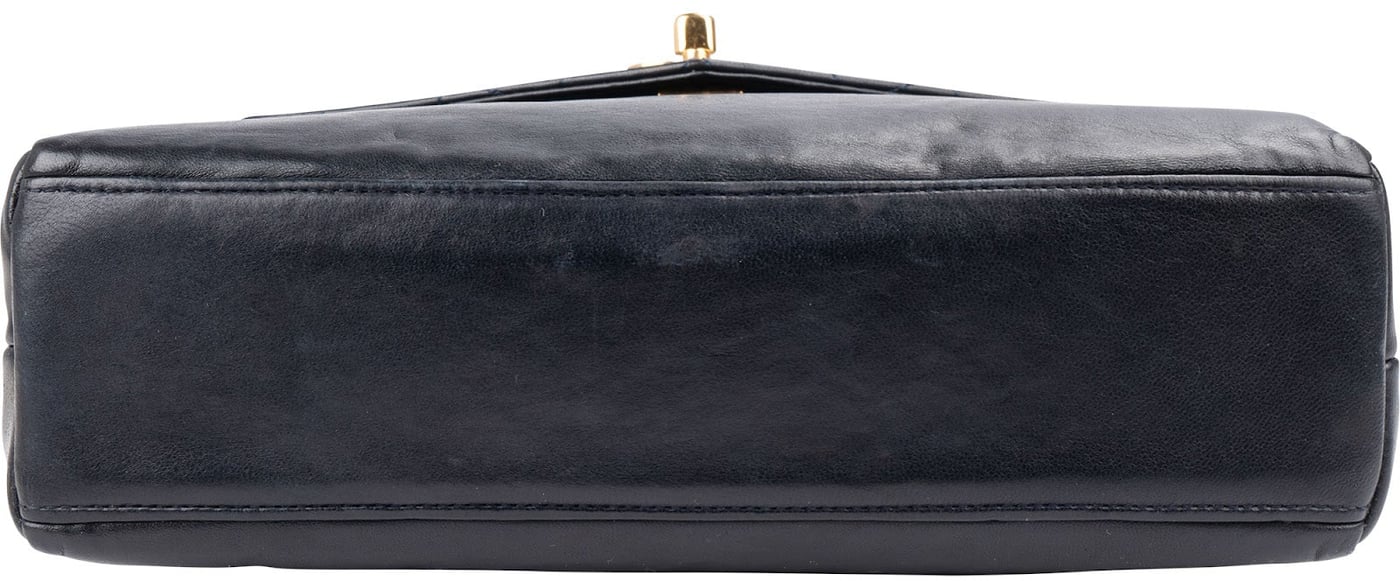 Chanel Quilted Lambskin 24K Gold Vintage Front Pocket Camera Shoulder Bag