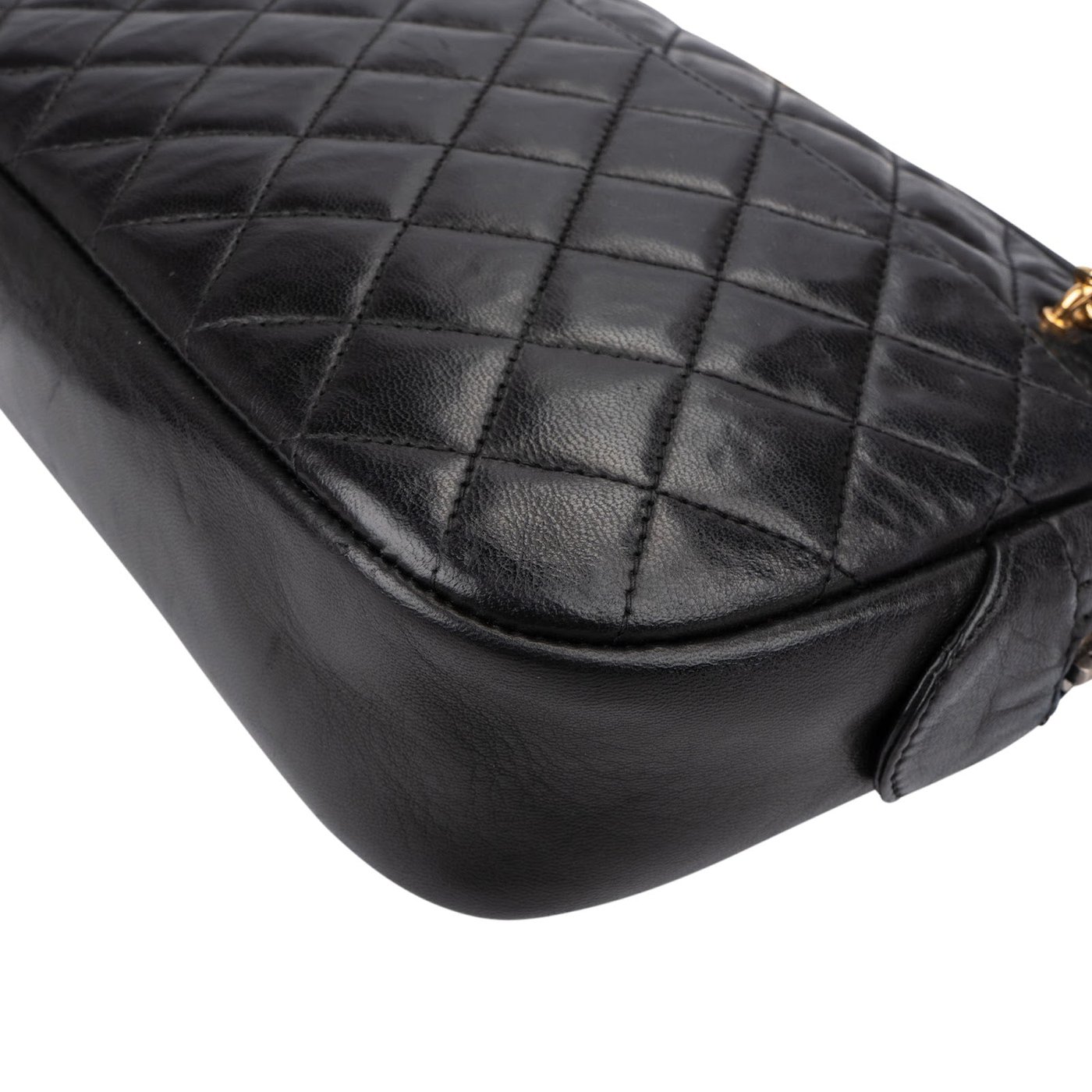 Chanel Quilted Lambskin Vintage Camera Crossbody Bag