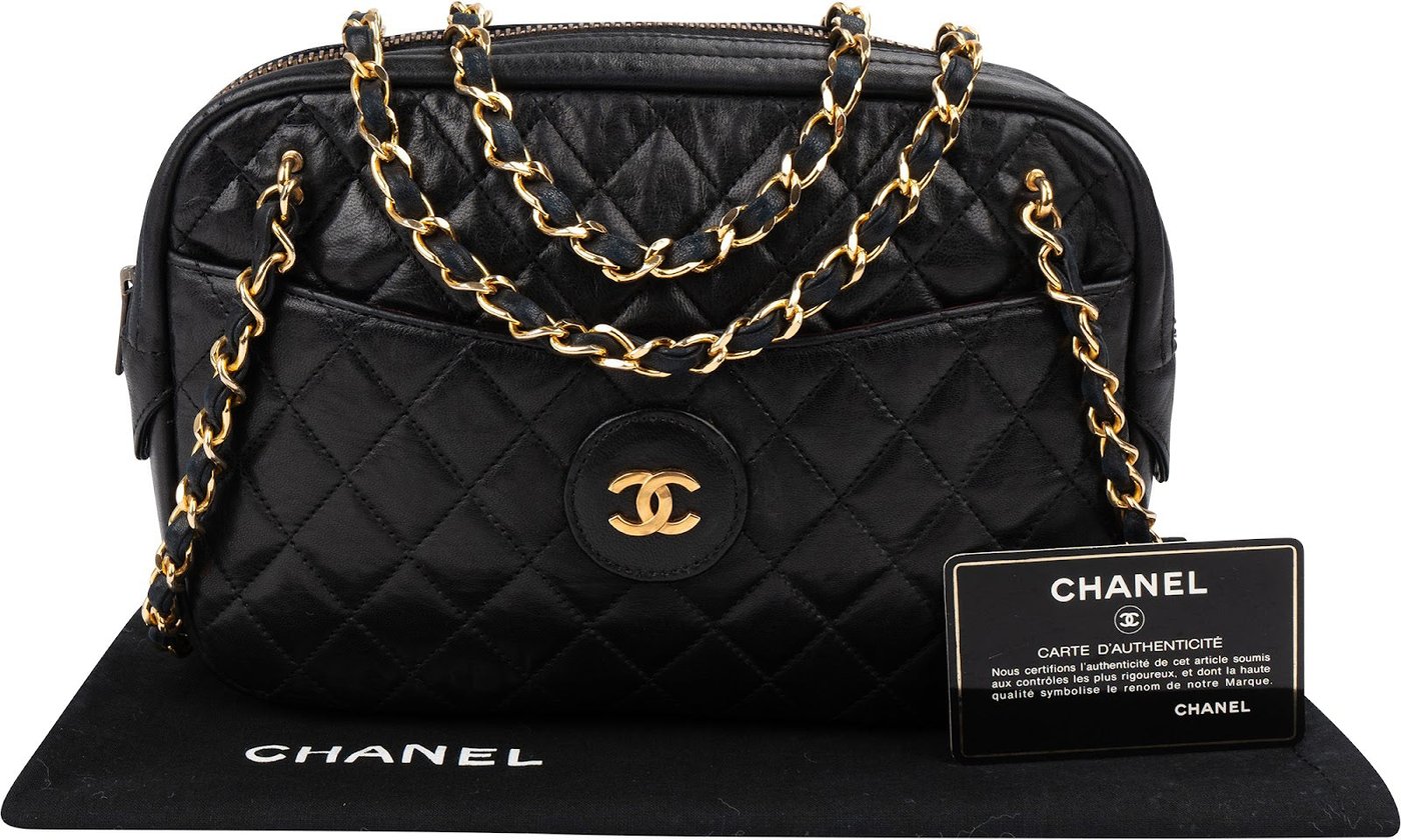 Chanel Quilted Lambskin Vintage Camera Crossbody Bag