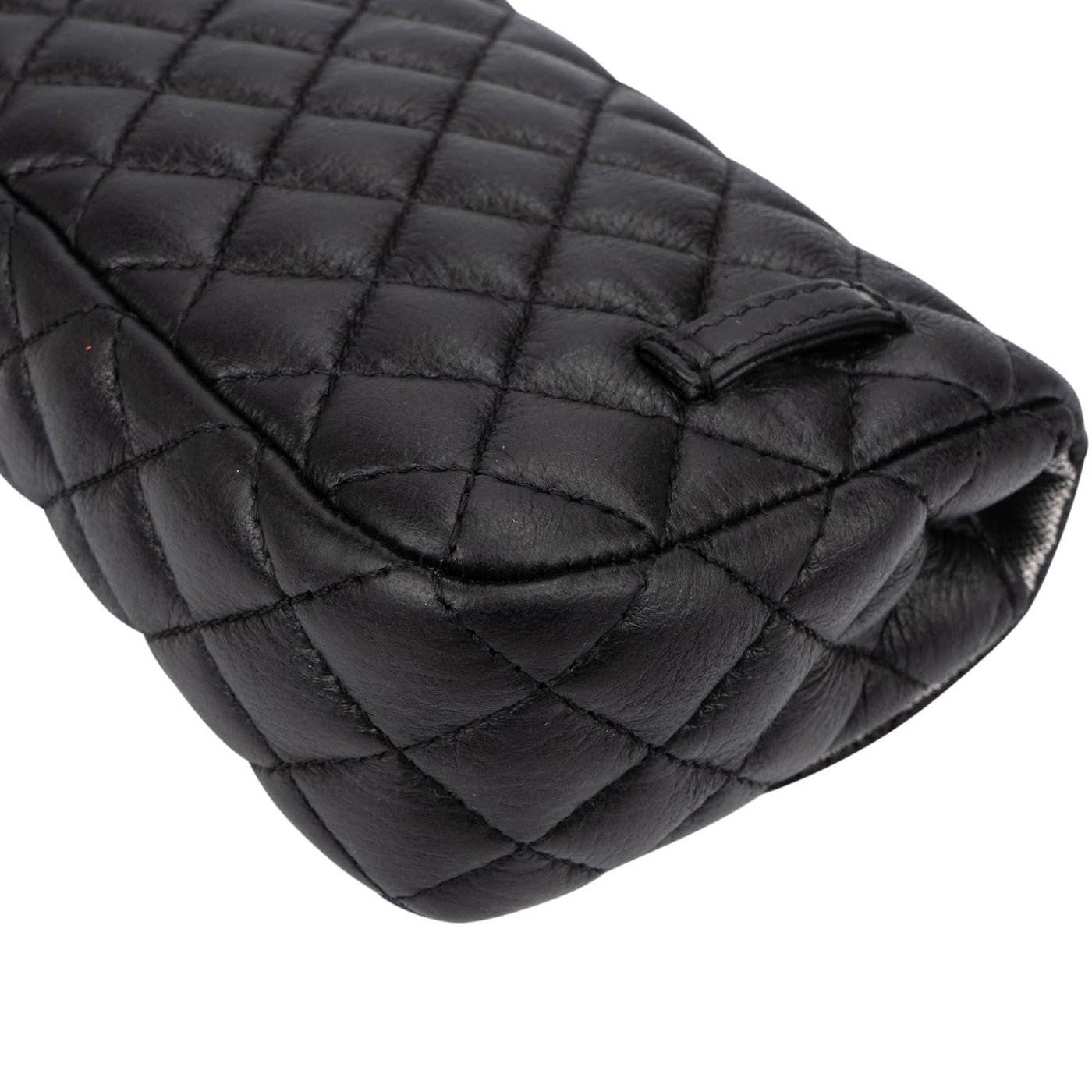 Chanel Noir Quilted Lambskin Palladium Uniform Belt Bag
