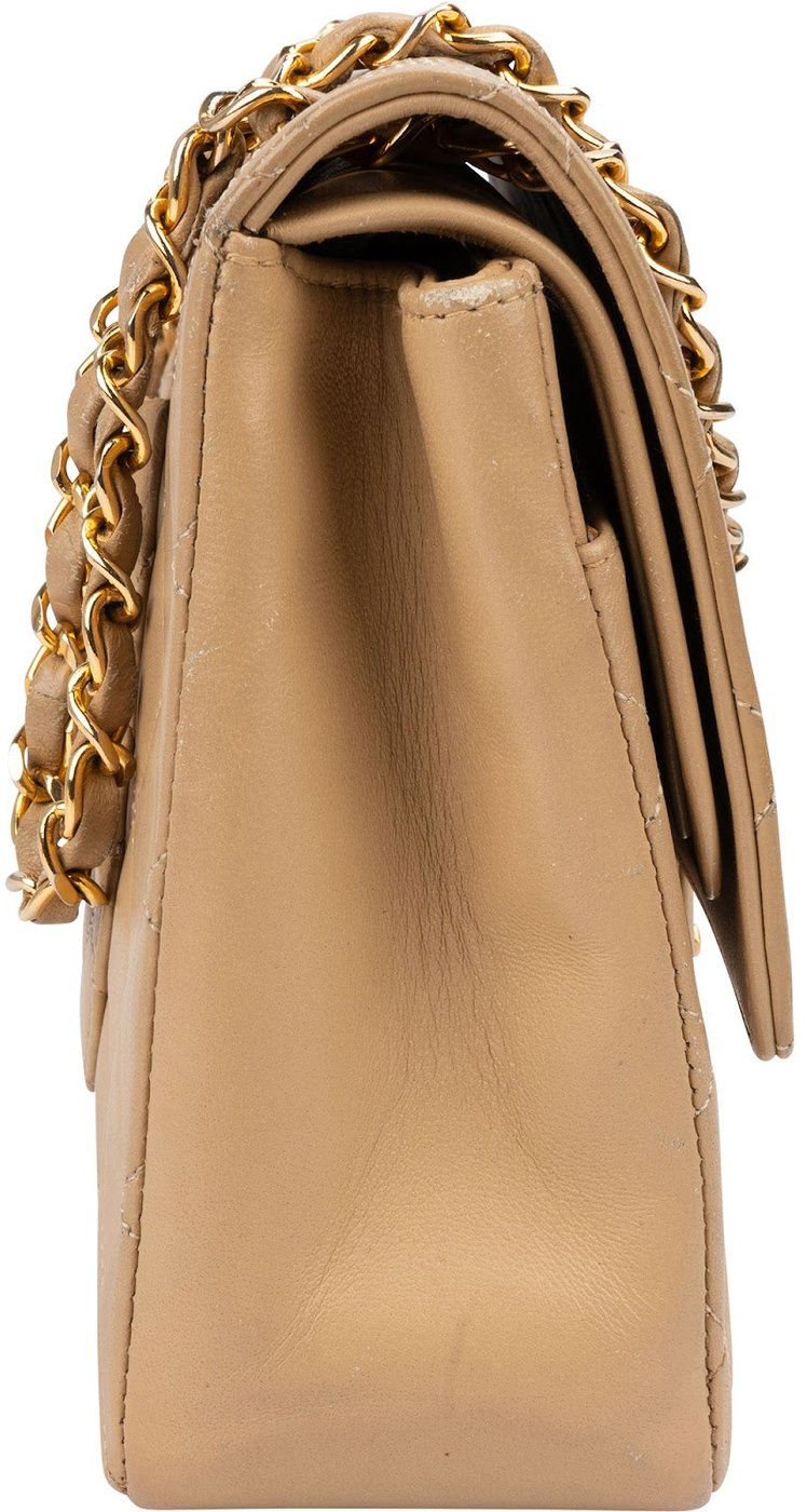 Chanel Quilted Lambskin 24K Gold Double Flap Shoulder Bag