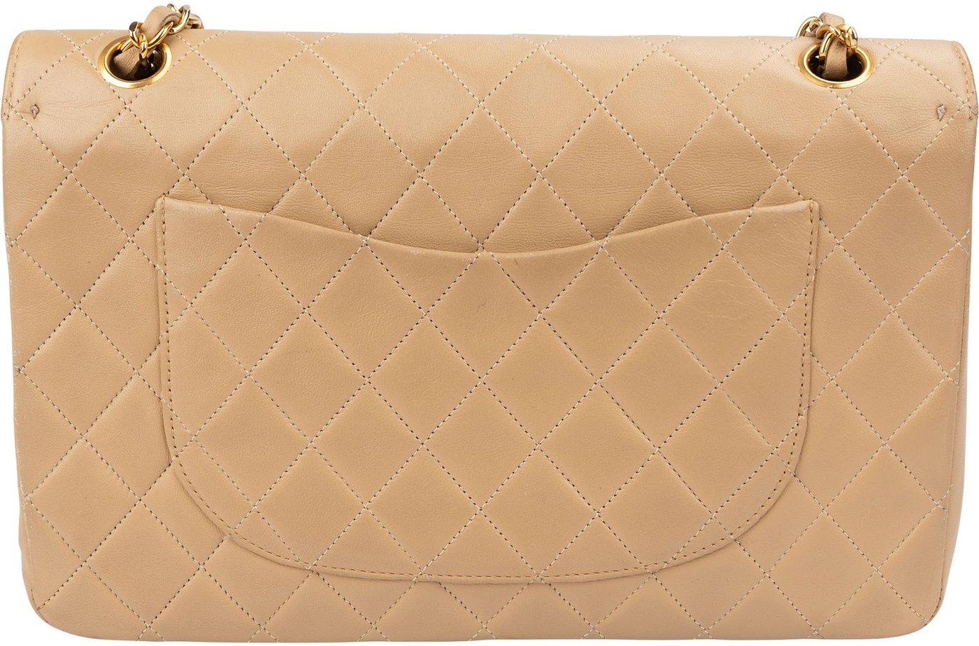 Chanel Quilted Lambskin 24K Gold Double Flap Shoulder Bag