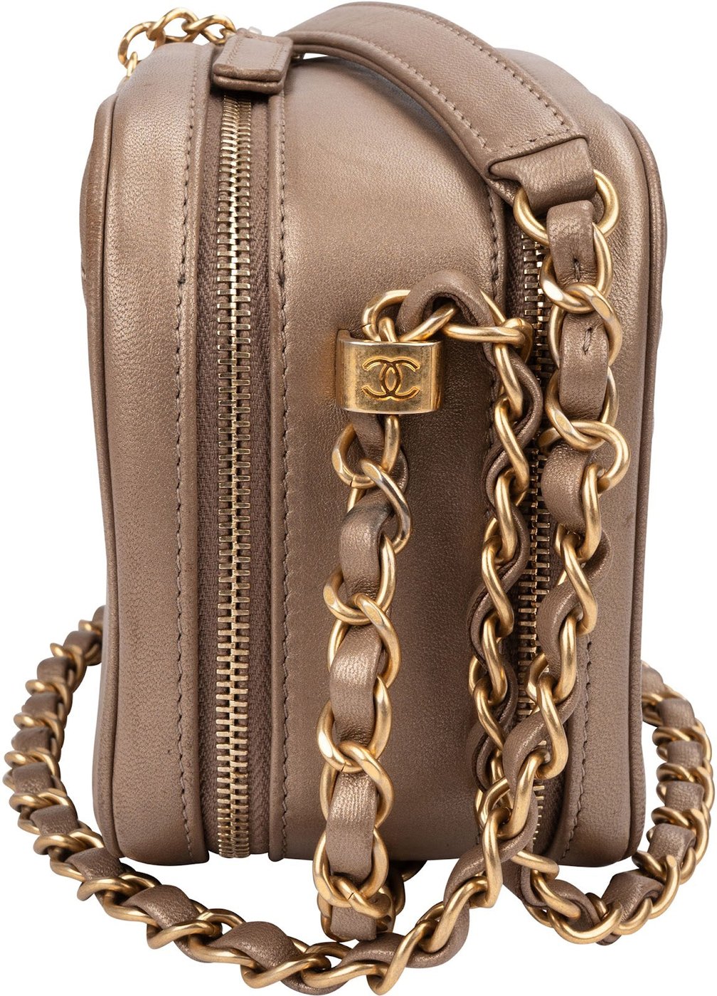 Chanel Quilted Leather Camera Case Boy Crossbody Bag