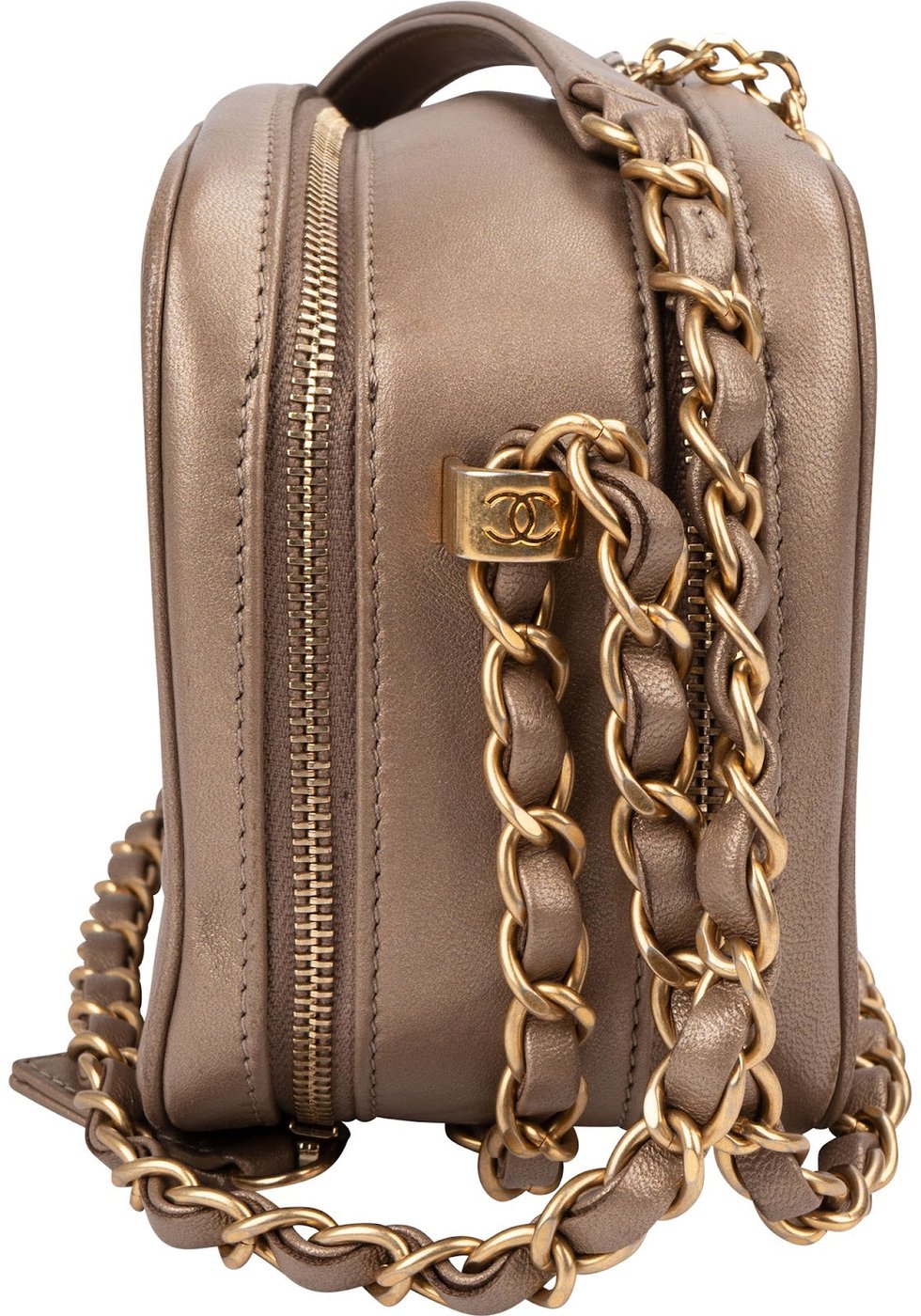 Chanel Quilted Leather Camera Case Boy Crossbody Bag