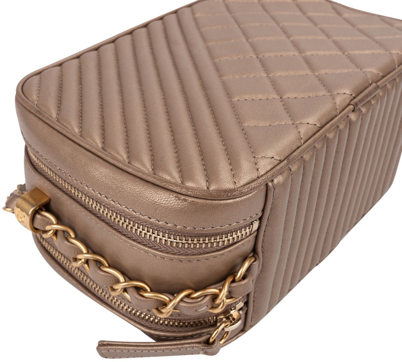 Chanel Quilted Leather Camera Case Boy Crossbody Bag