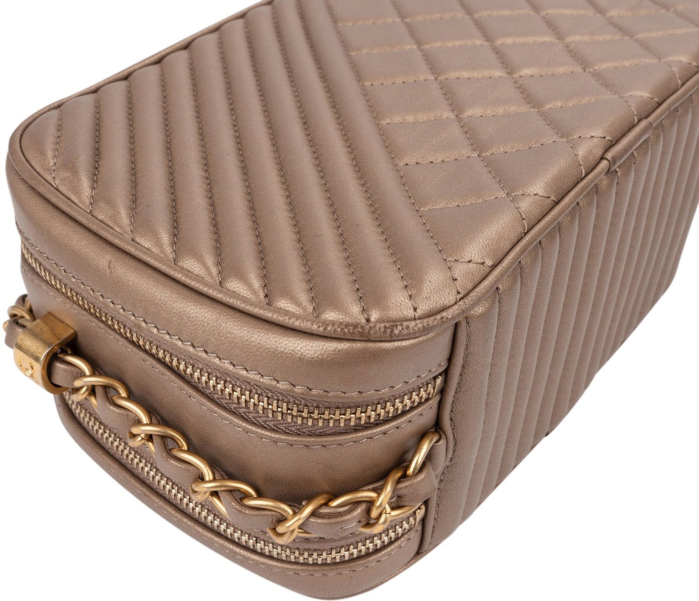 Chanel Quilted Leather Camera Case Boy Crossbody Bag