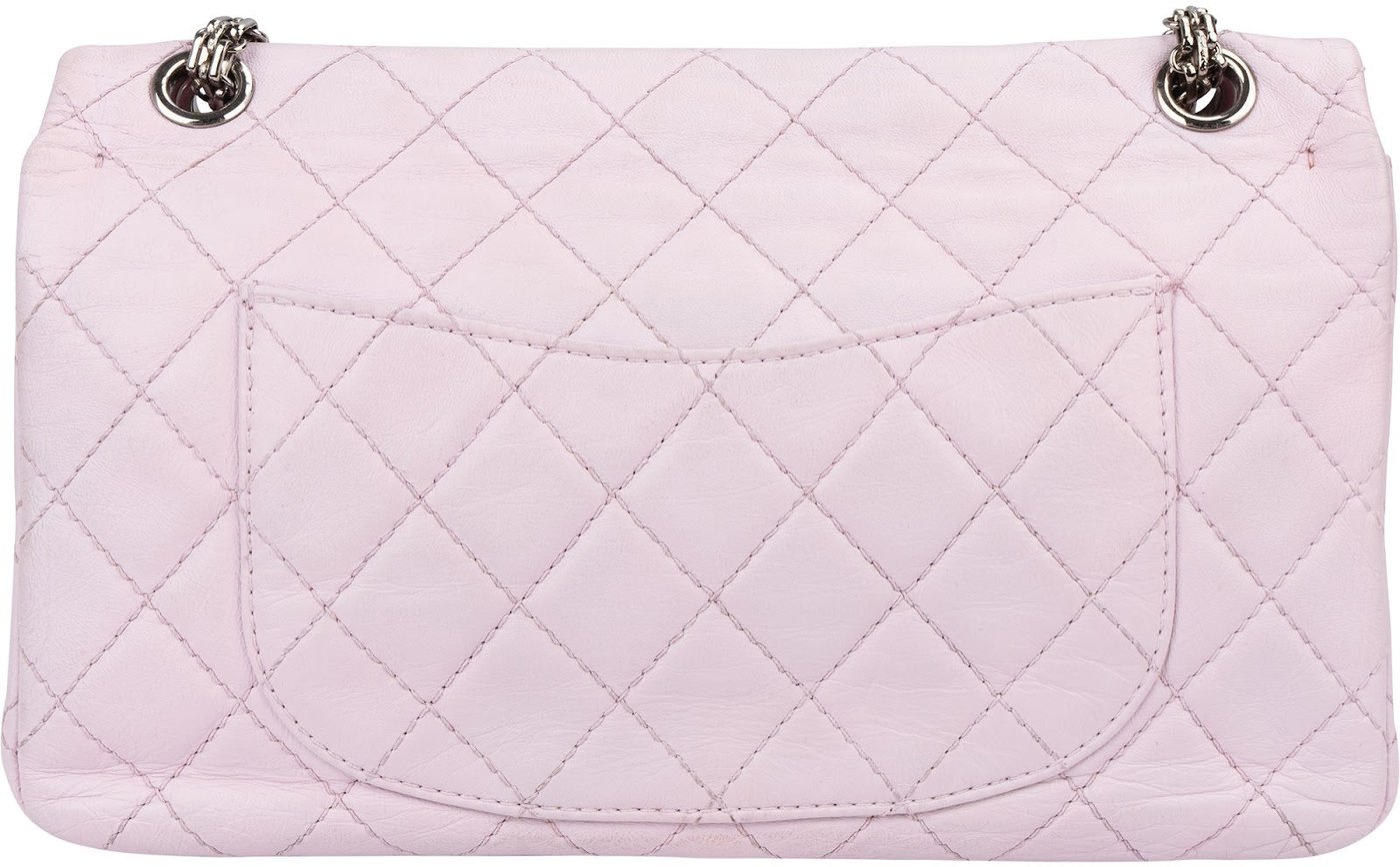 Chanel Quilted Aged Calfskin Palladium 2.55 Reissue Double Flap Crossbody Bag