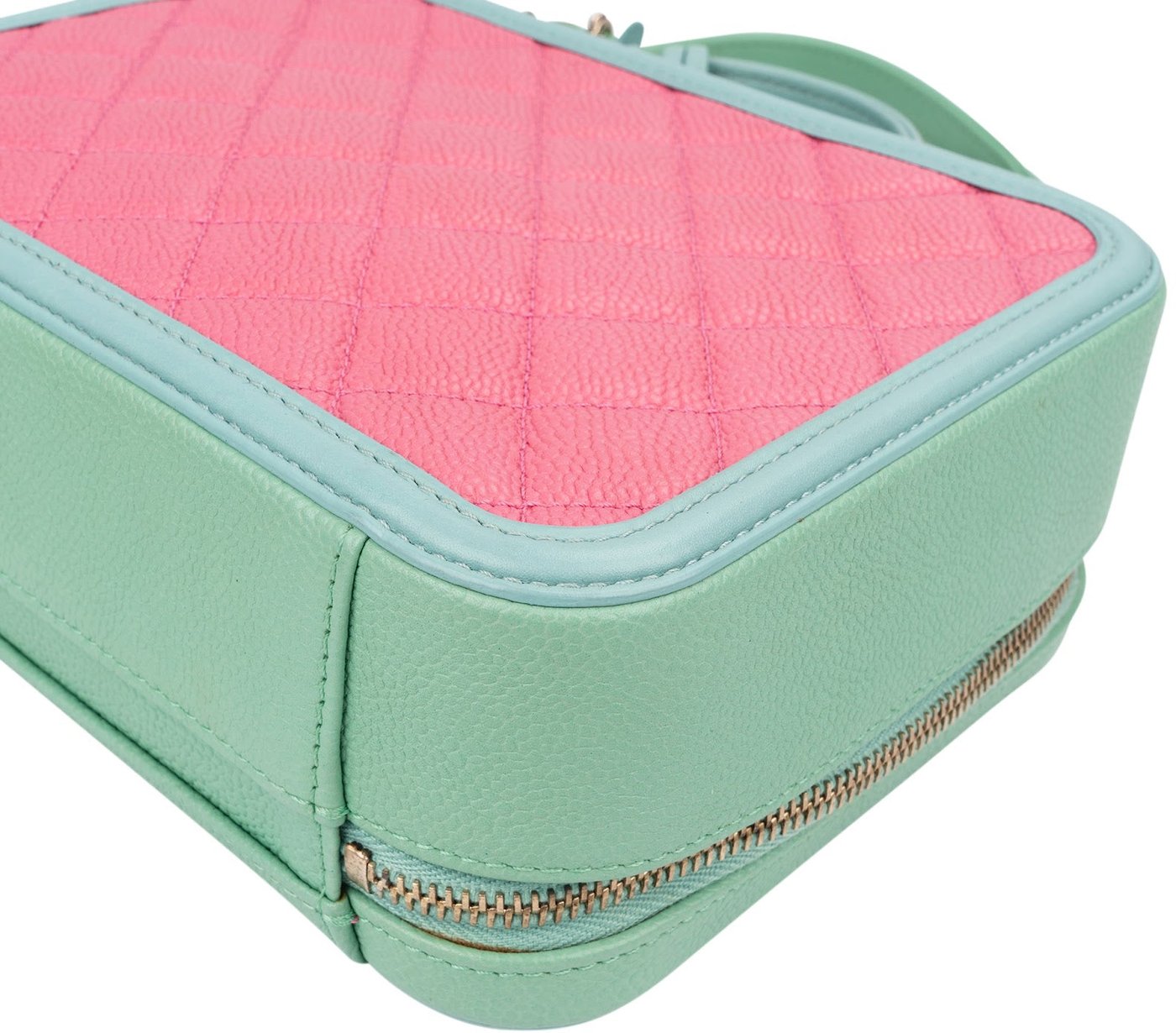 Chanel Quilted Caviar Leather Filigree Vanity Case Crossbody Bag