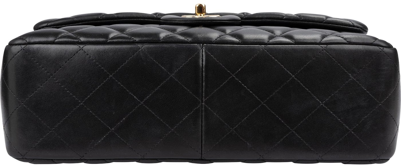 Chanel Quilted Lambskin Jumbo Double Flap Crossbody Bag