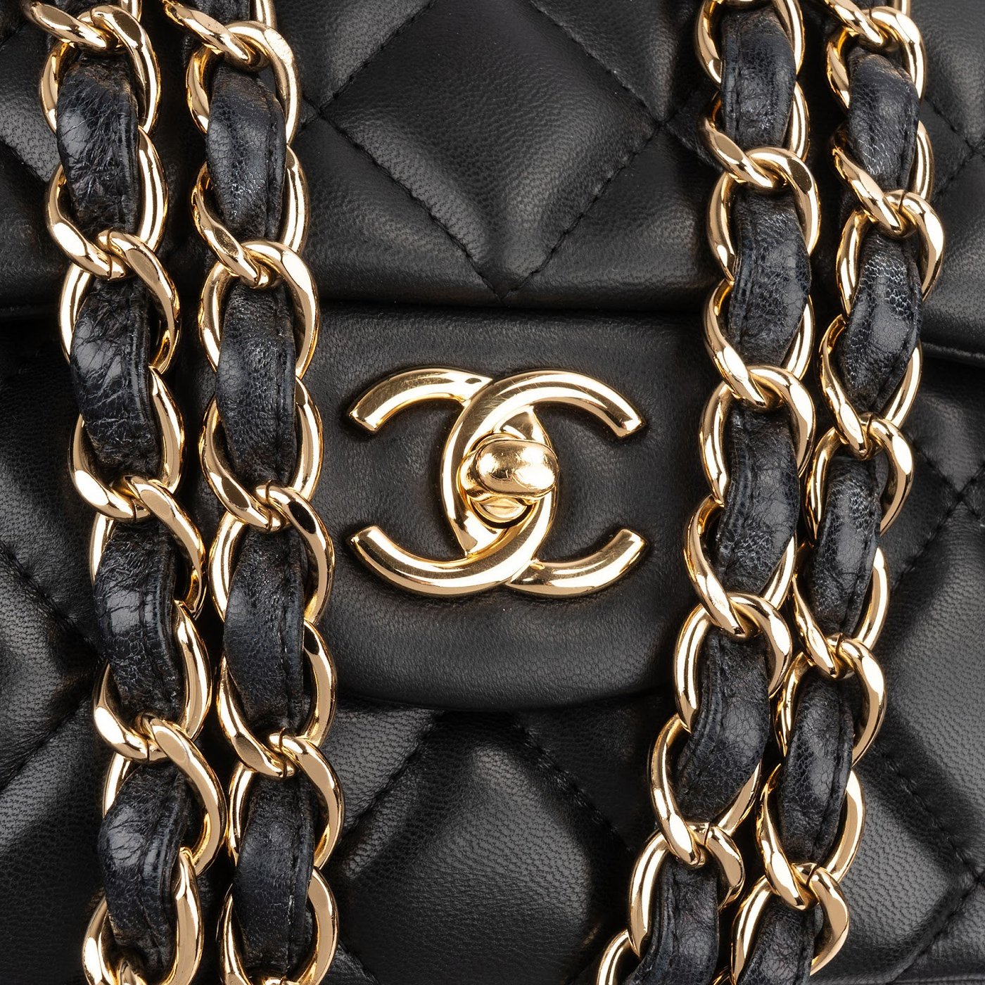 Chanel Quilted Lambskin Jumbo Double Flap Crossbody Bag