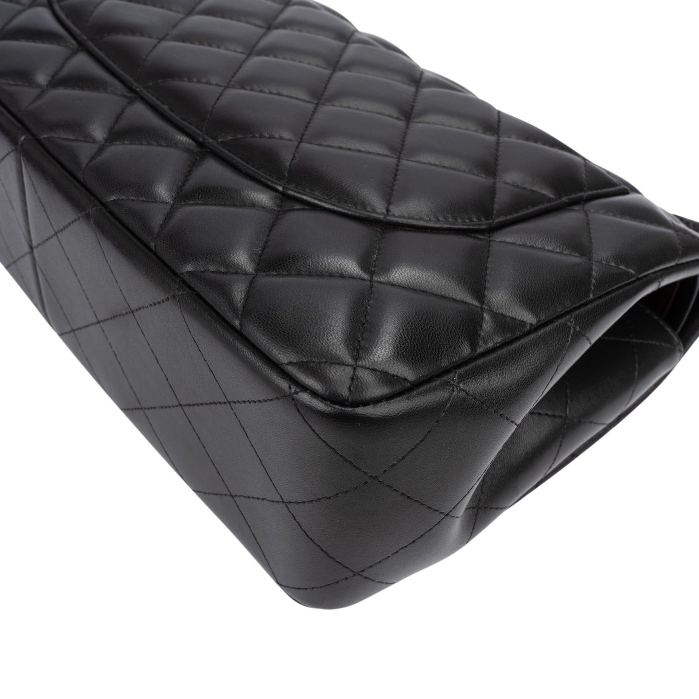 Chanel Quilted Lambskin Jumbo Double Flap Crossbody Bag