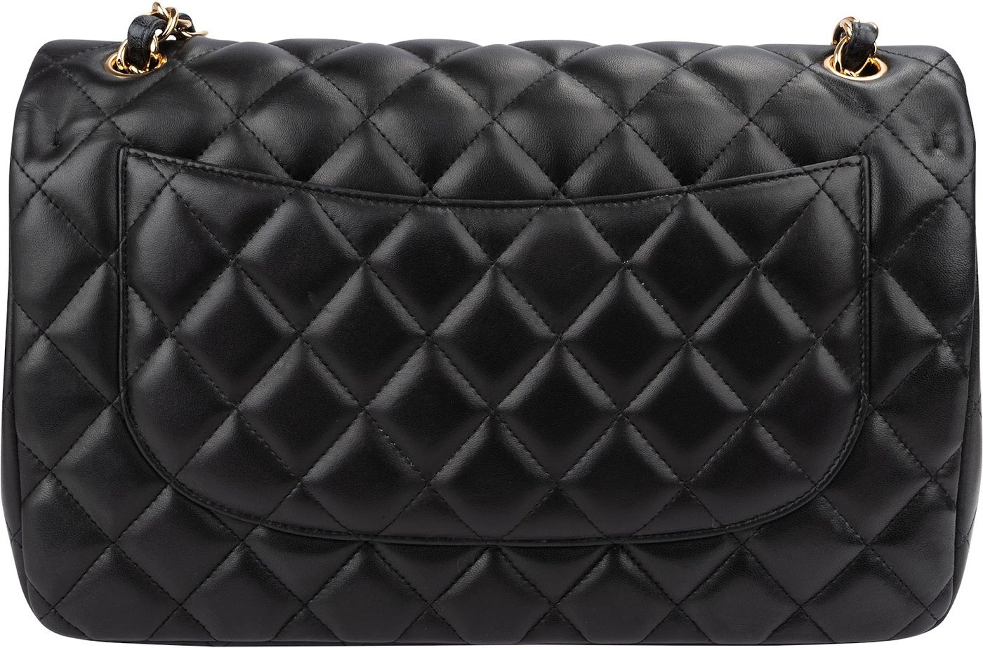 Chanel Quilted Lambskin Jumbo Double Flap Crossbody Bag