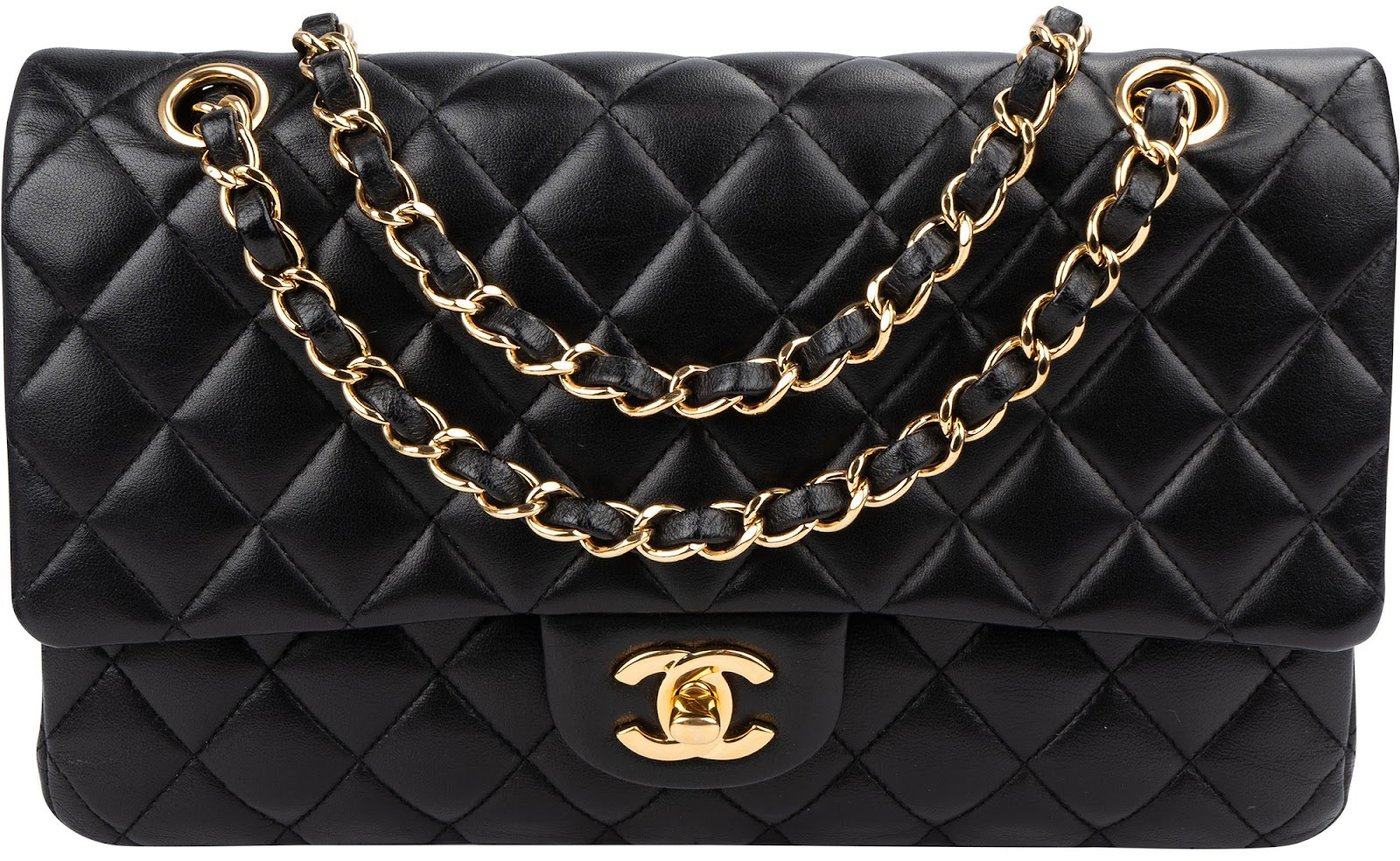 Chanel Quilted Lambskin Gold Medium Double Flap Shoulder Bag