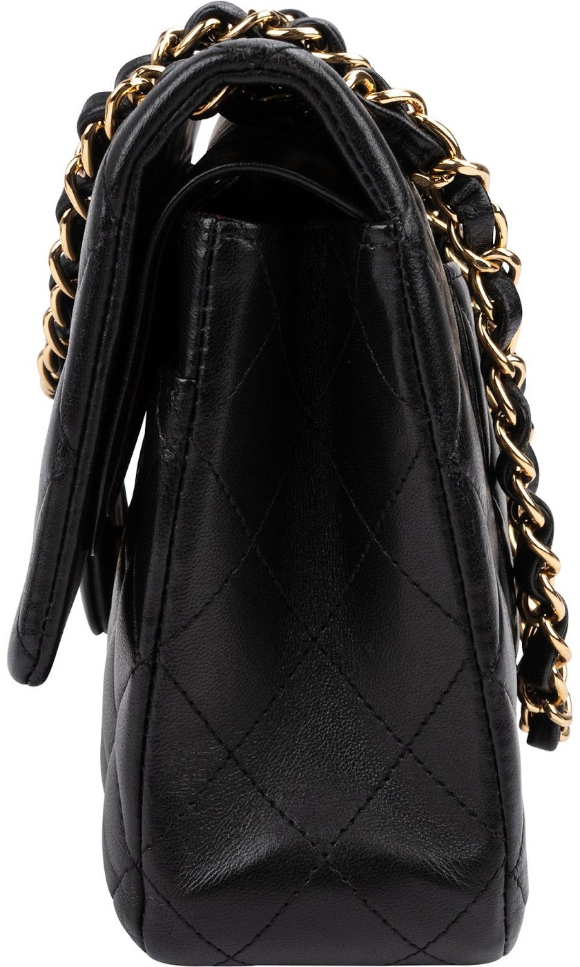 Chanel Quilted Lambskin Gold Medium Double Flap Shoulder Bag