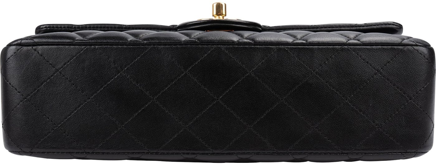 Chanel Quilted Lambskin Gold Medium Double Flap Shoulder Bag