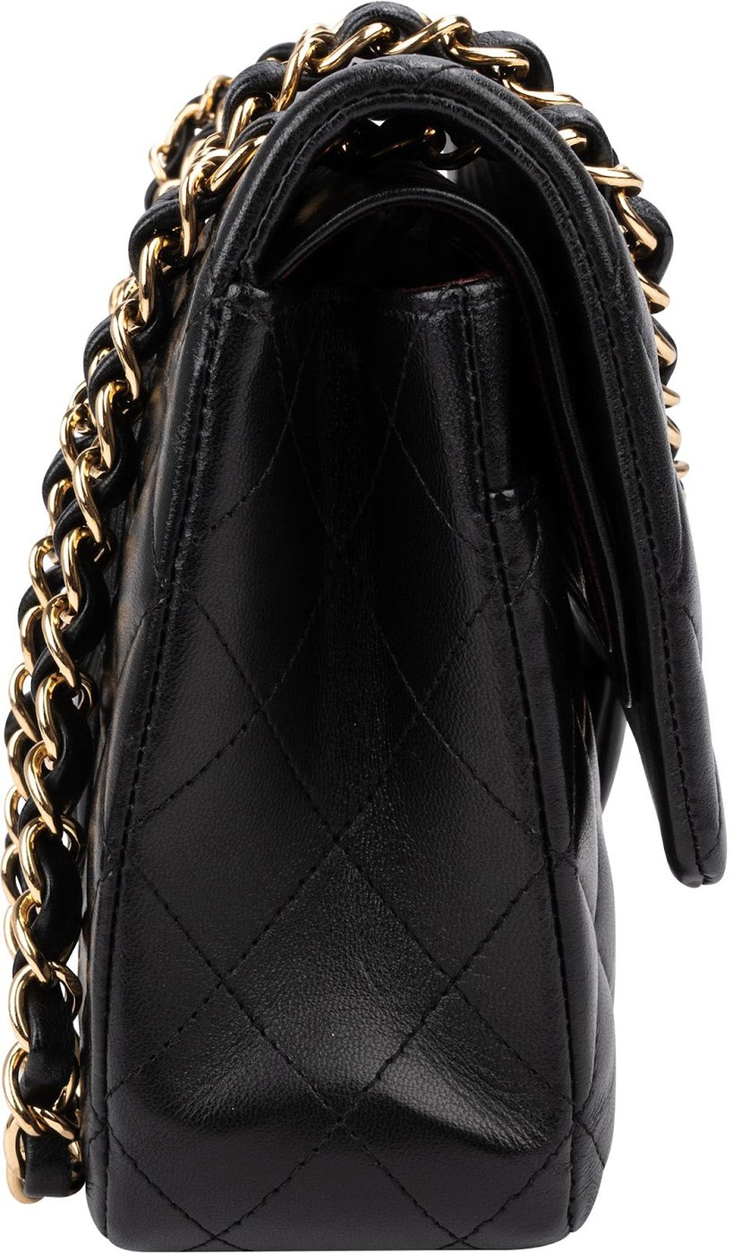 Chanel Quilted Lambskin Gold Medium Double Flap Shoulder Bag