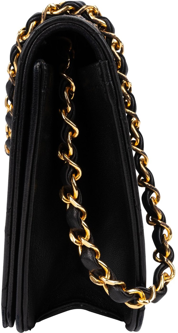Chanel Quilted Lambskin 24K Gold Single Flap Shoulder Bag