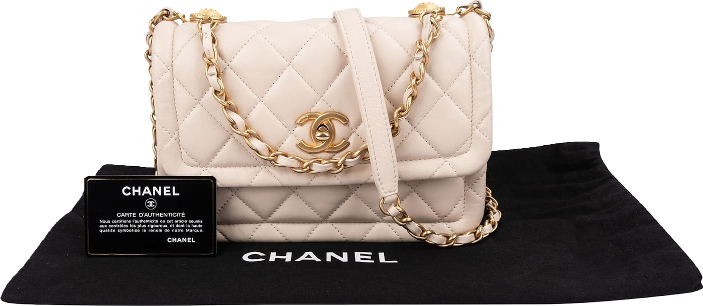Chanel Quilted Lambskin Small Single Flap Crossbody Handbag