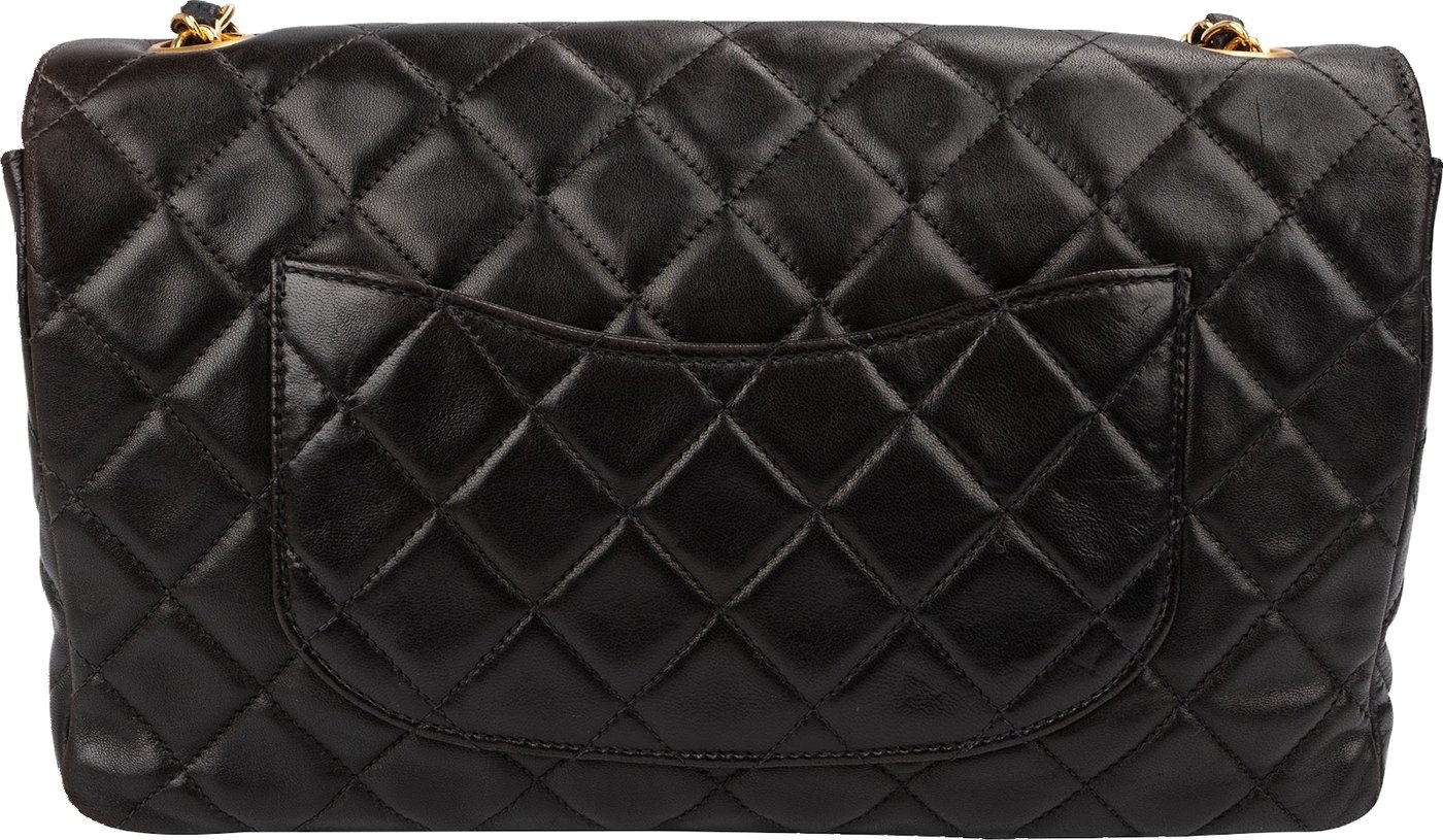 Chanel Soft Quilted Lambskin 24K Gold Medium Single Flap Crossbody Bag