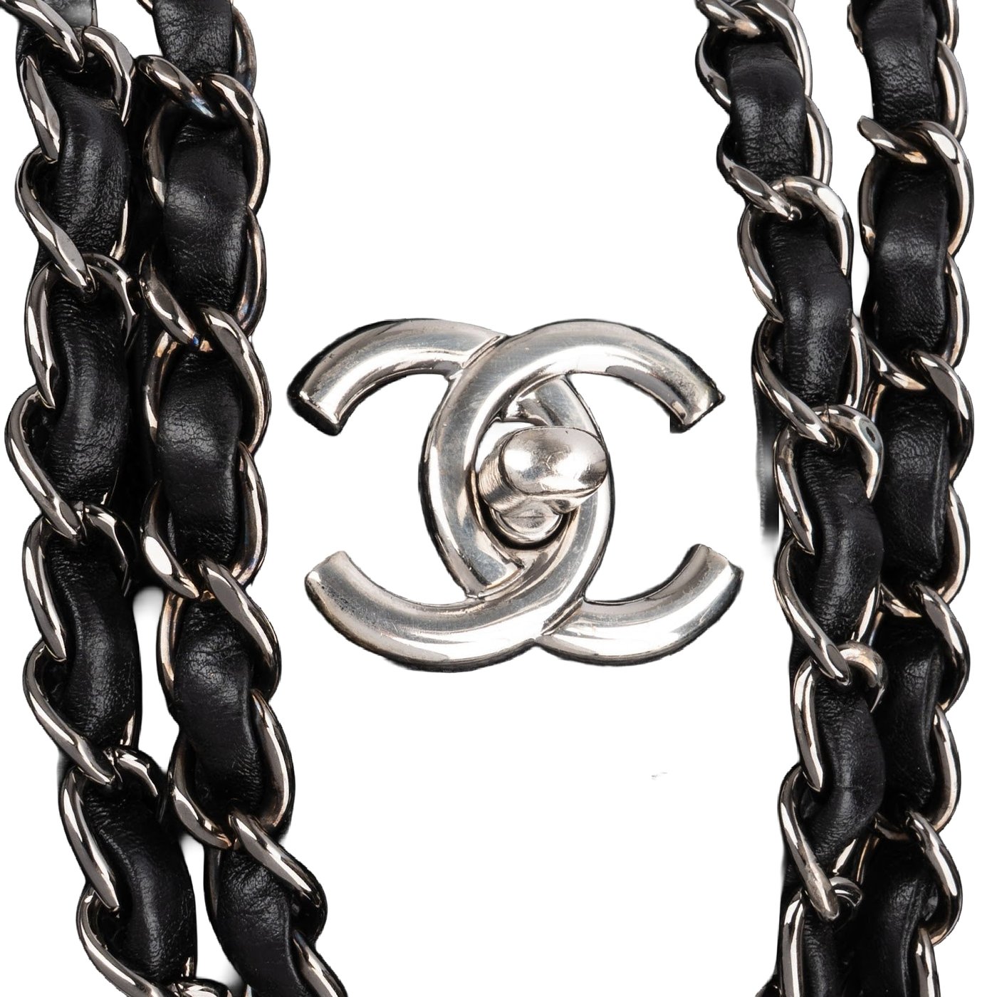 Chanel Quilted Caviar Leather Palladium Front Pocket Single Flap Shoulder Bag