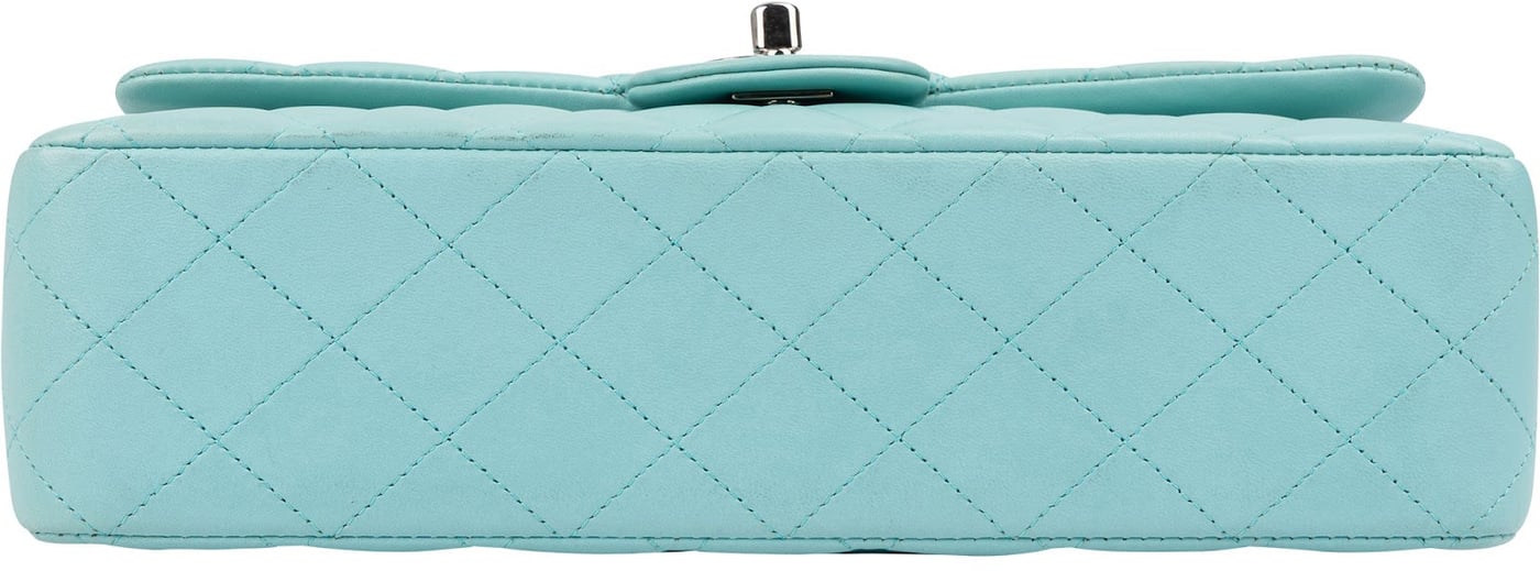 Chanel Quilted Lambskin Palladium Medium Double Flap Shoulder Bag